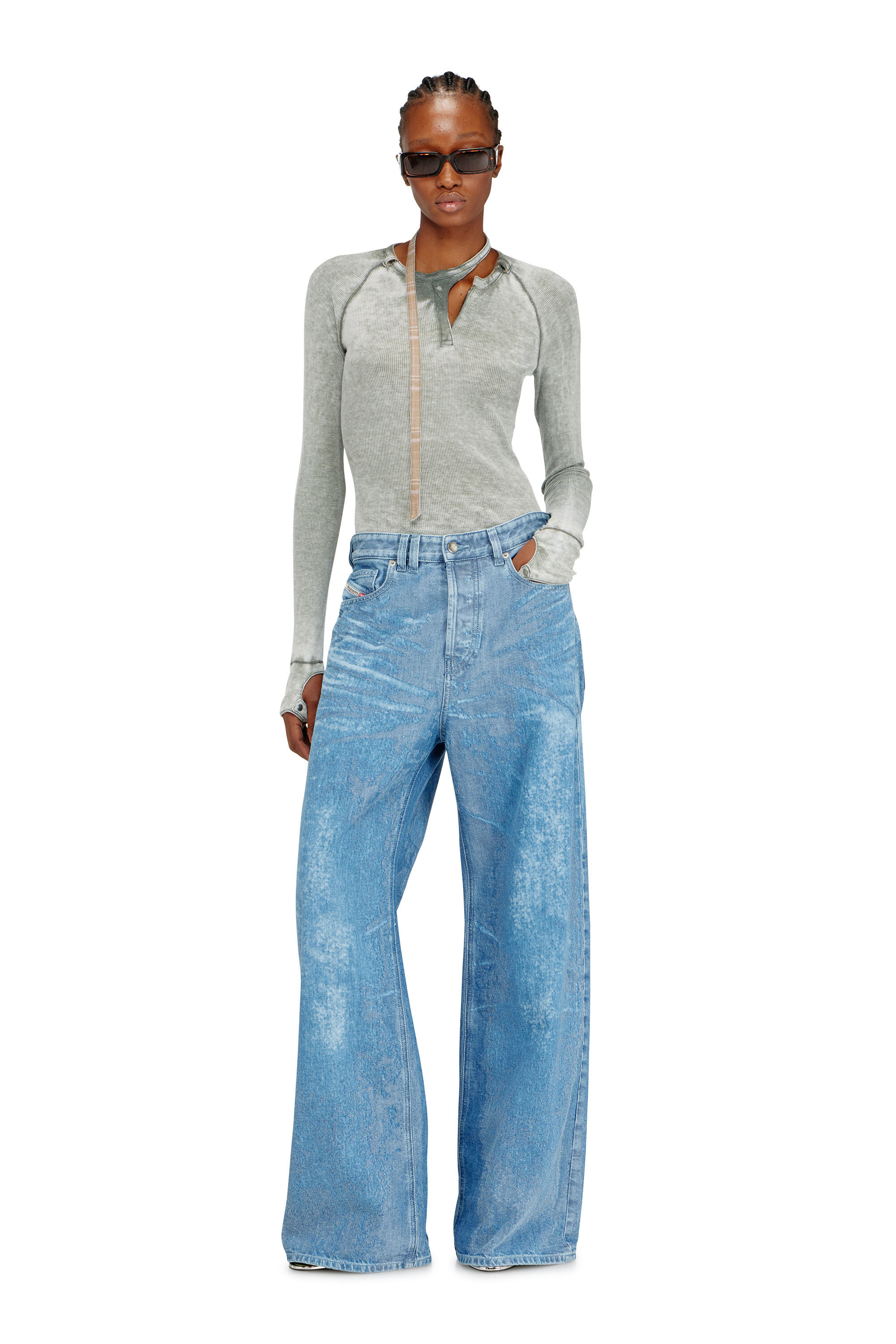 Diesel - Woman's Relaxed Jeans 1996 D-Sire 09P23, Light Blue - 1