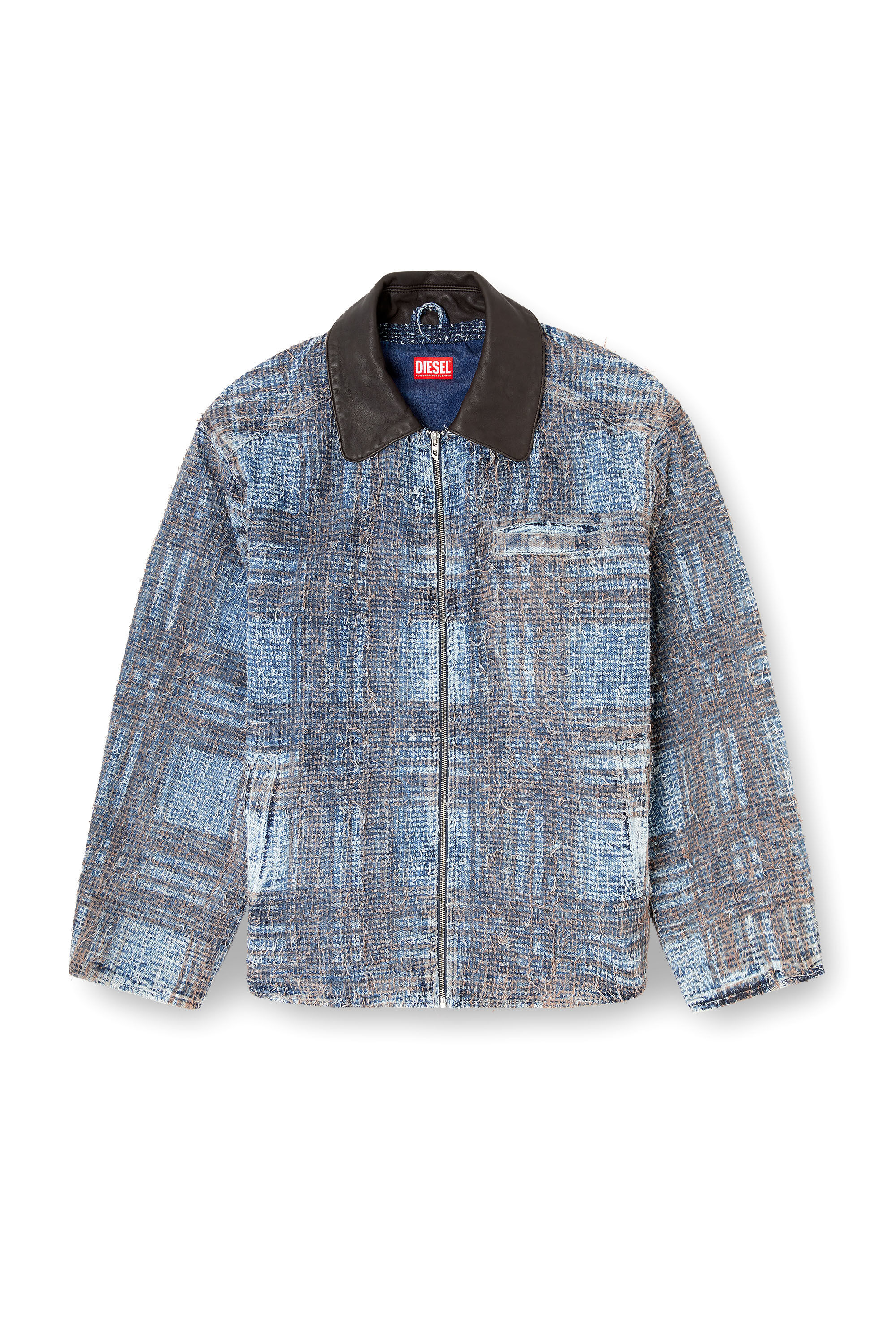 Men's Jacket in graphic bouclé denim | Multicolor | Diesel TR