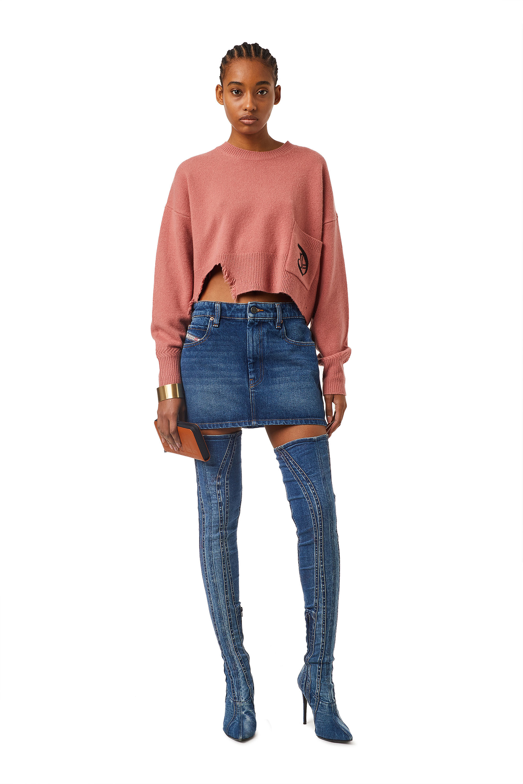 diesel denim mini skirt