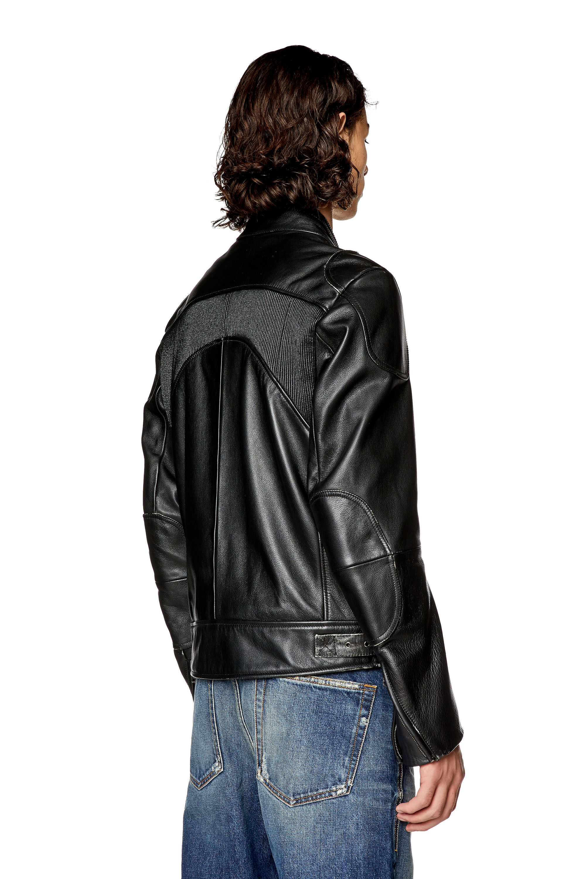 Men's Biker jacket with needle-stitch details | L-HEIN Diesel