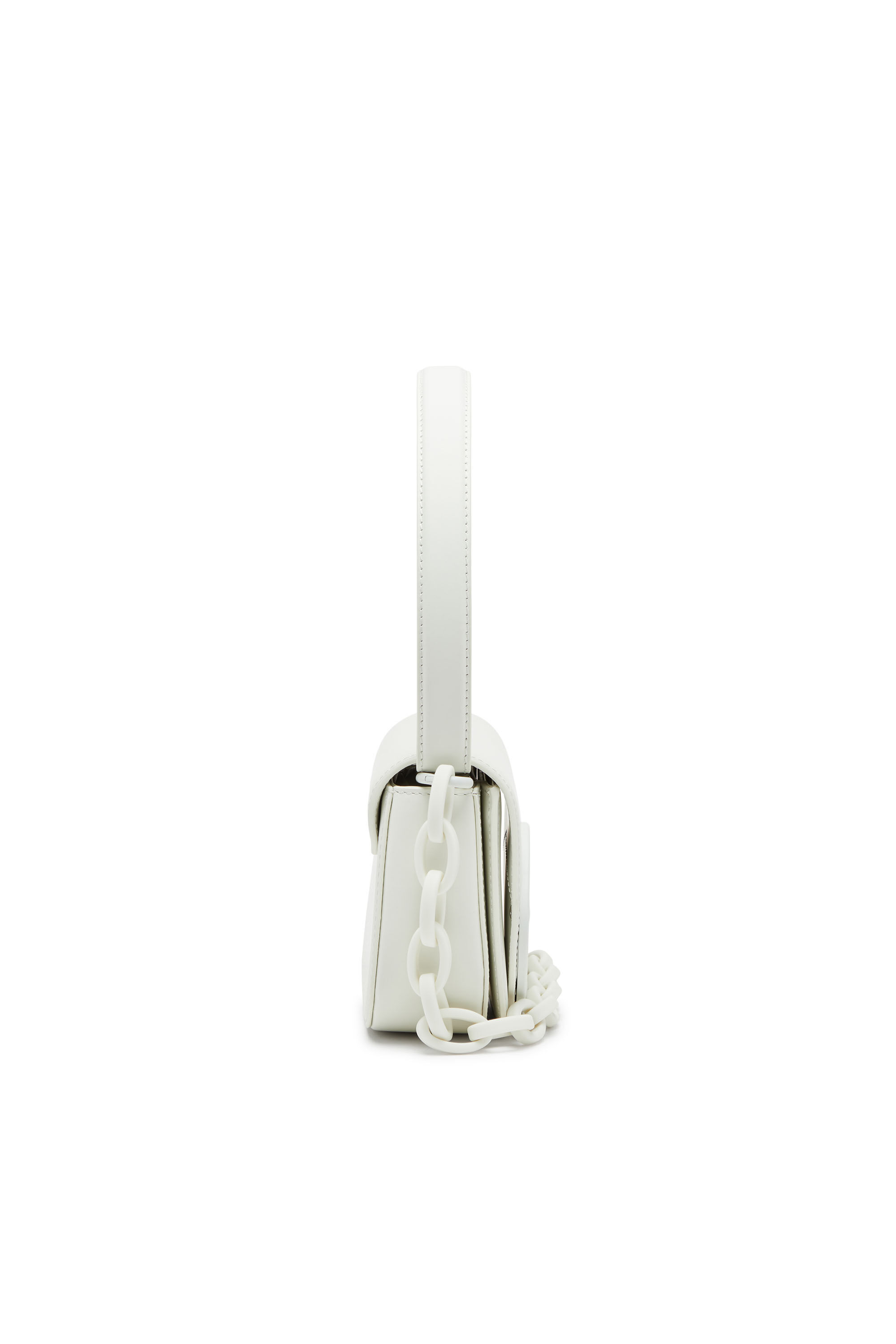 Women's 1DR-Iconic shoulder bag in matte leather | White