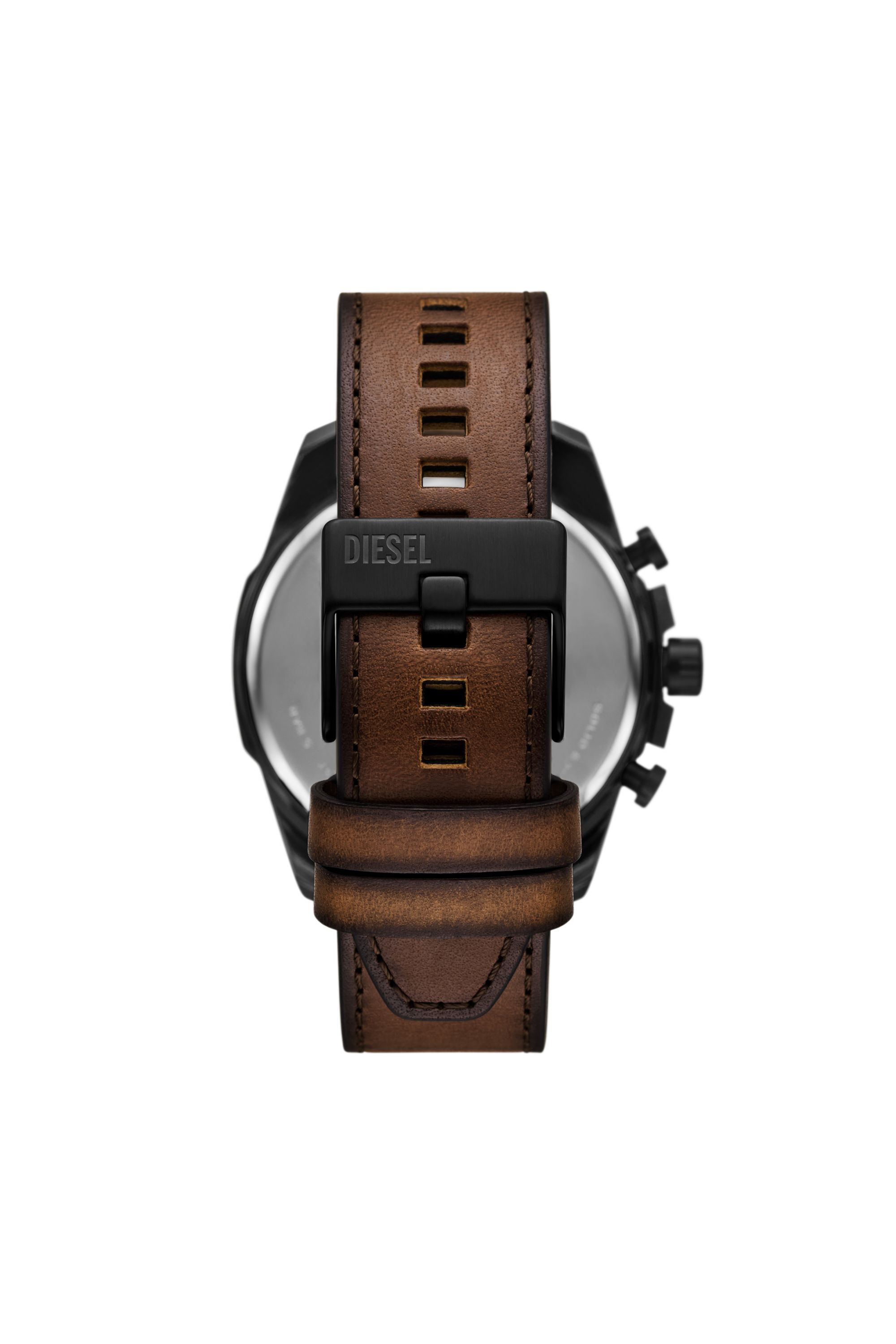 Men's Mega Chief Slim brown leather watch | Brown | Diesel