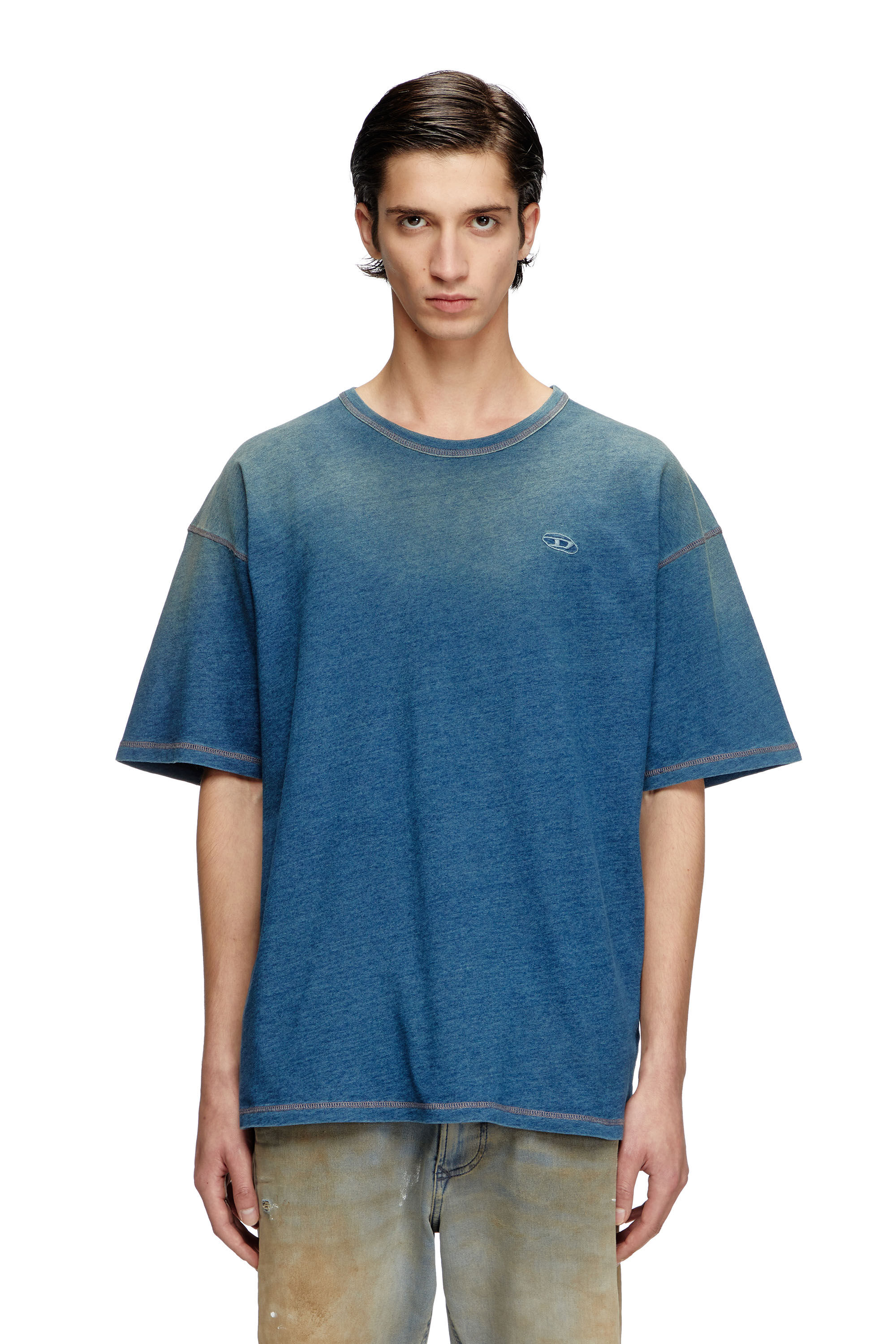 Men's T-shirt with sprayed treatment | Blue | Diesel