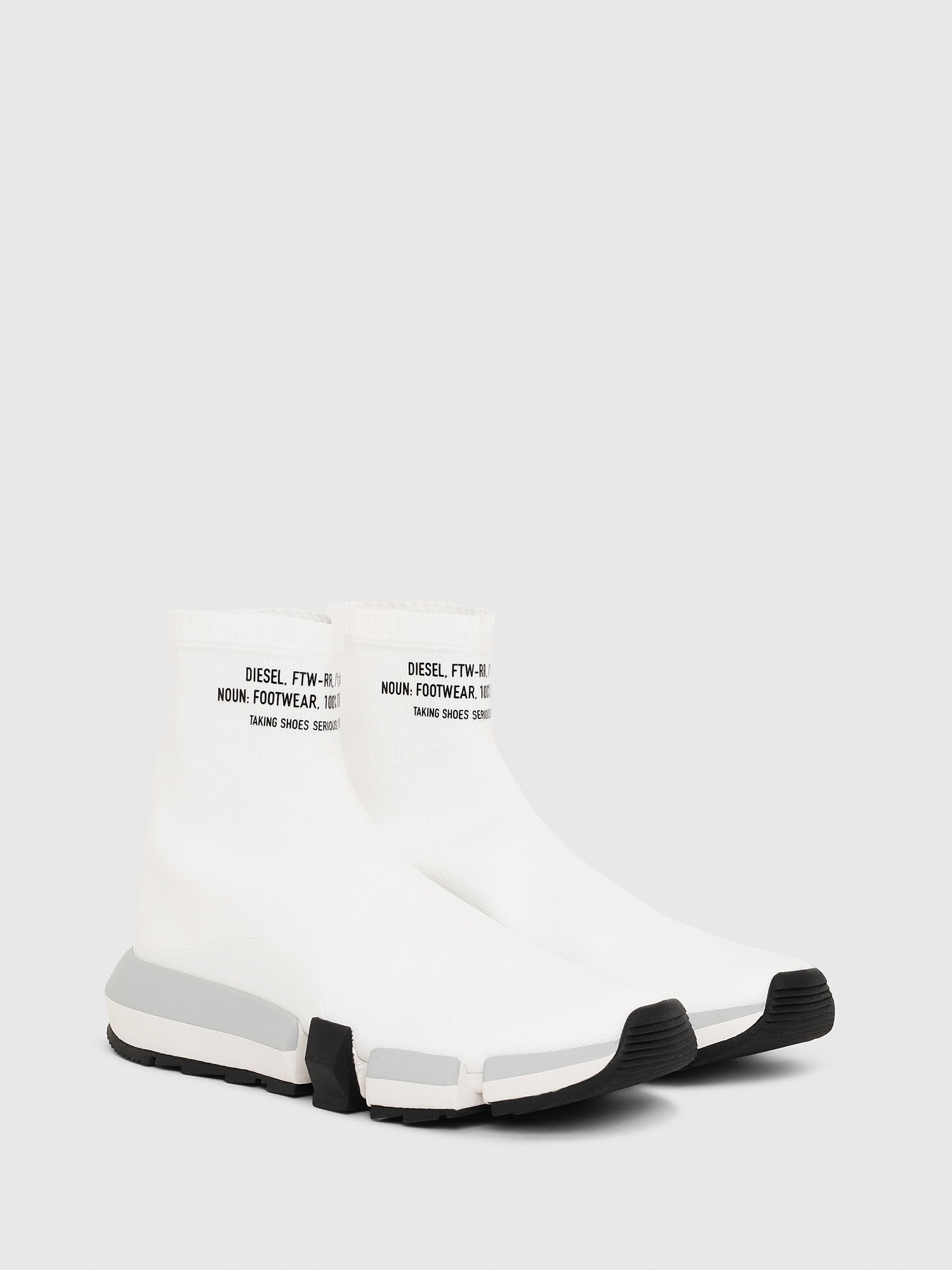 sock sneakers white