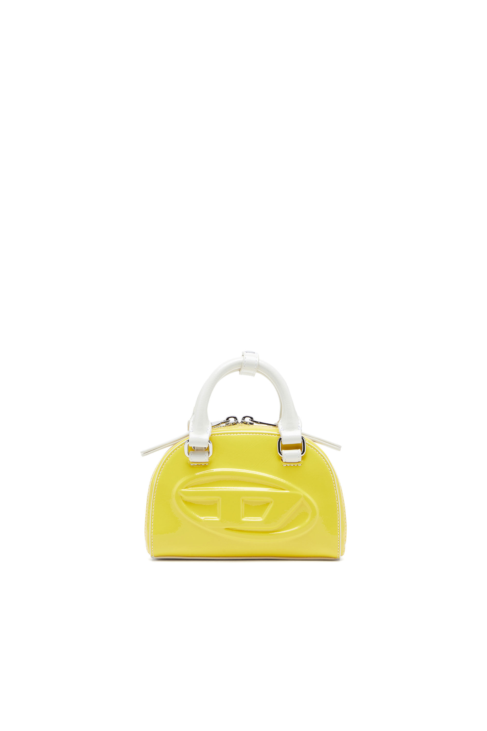 Diesel - 1DR DOME CROSSBODY XS, Woman's 1DR Dome-Mini crossbody bag with naplak effect in Yellow - 1