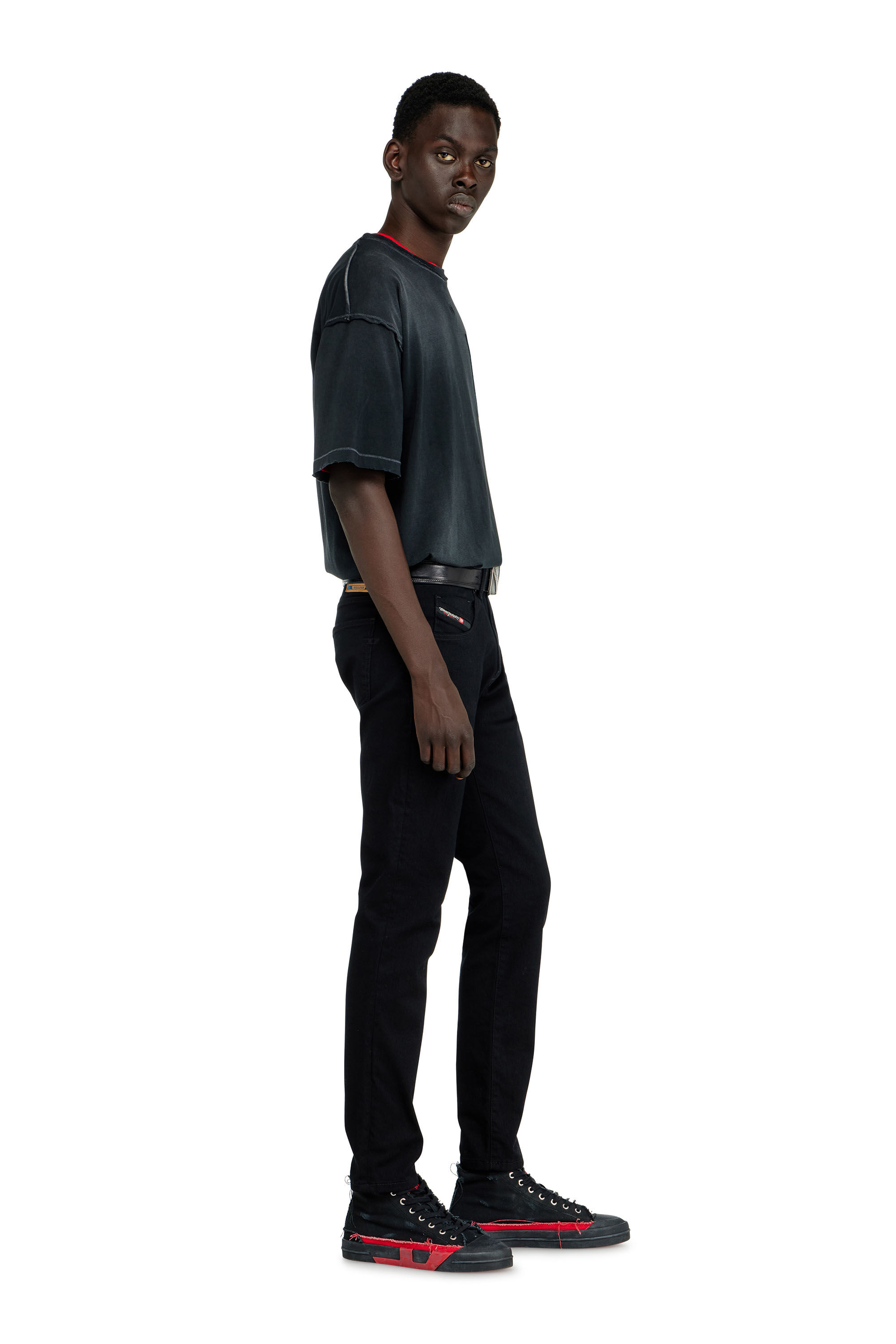2019 D-STRUKT Man Slim fit Jeans, stretch denim | Black/Dark grey