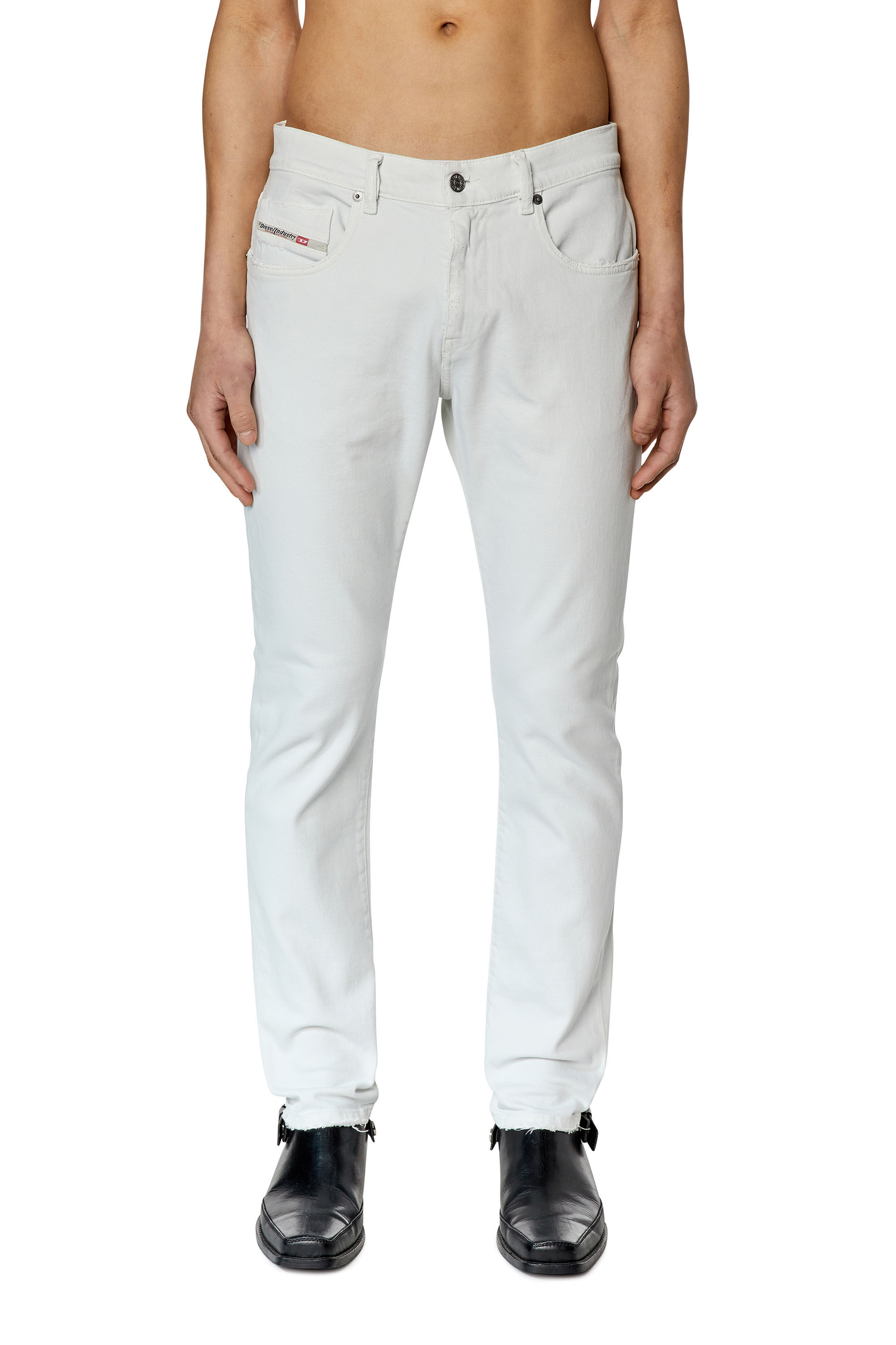 2019 D STRUKT Man Slim White Jeans Diesel