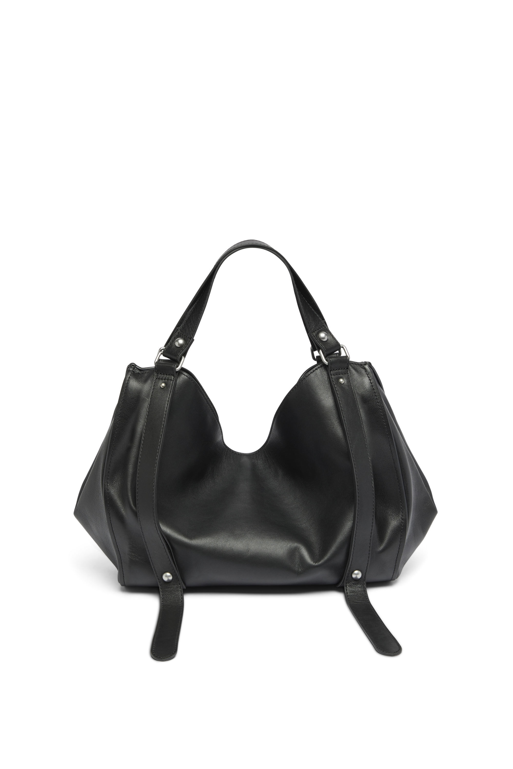 Diesel - D-ONE TOPHANDLE M, Unisex's D-One-Medium top-handle bag in treated leather in Black - 2