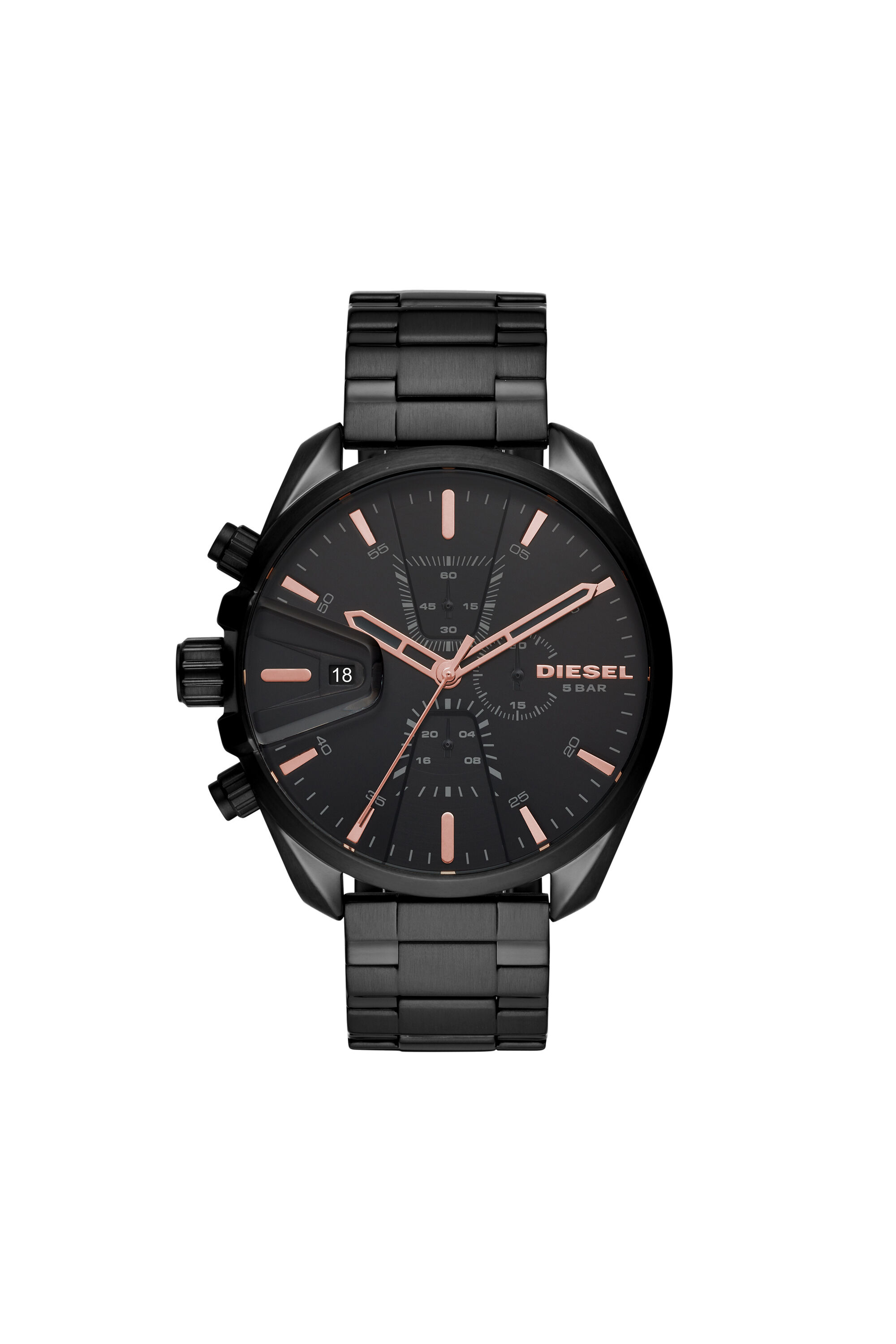 DZ4524 Man MS9 Chronograph Black Stainless Steel Watch Diesel