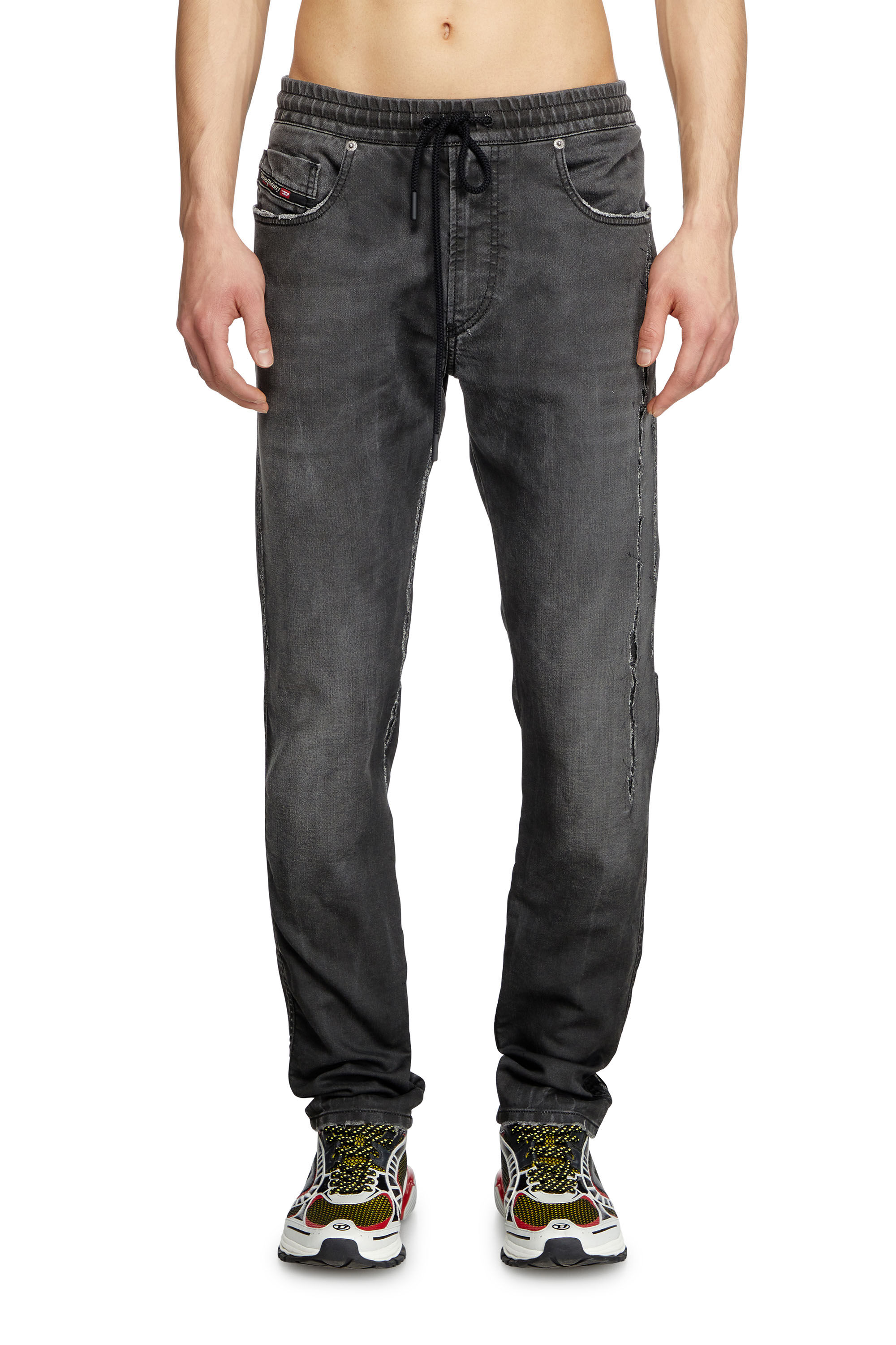 Diesel - Man's Slim 2060 D-Strukt Joggjeans® 09K67, Black/Dark grey - 3