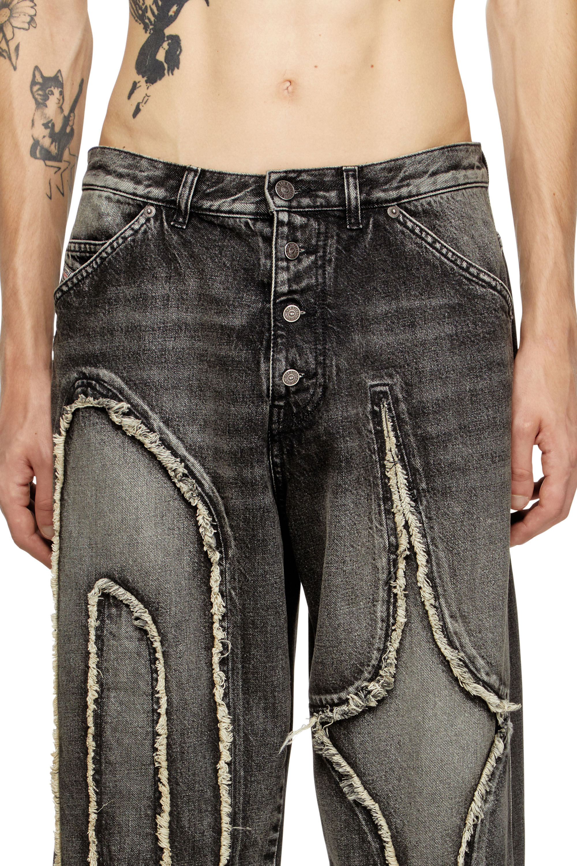 Women's Straight Jeans | Black/Dark grey | Diesel D-ThugClub