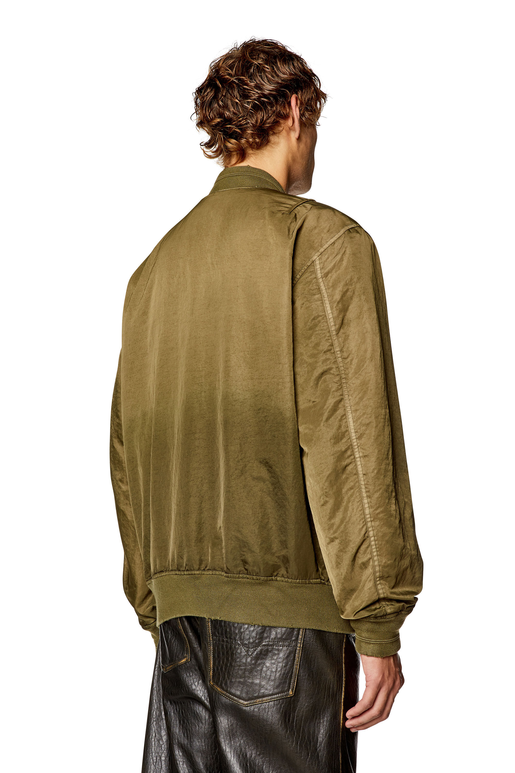 Men's Dégradé padded bomber jacket | Green | Diesel