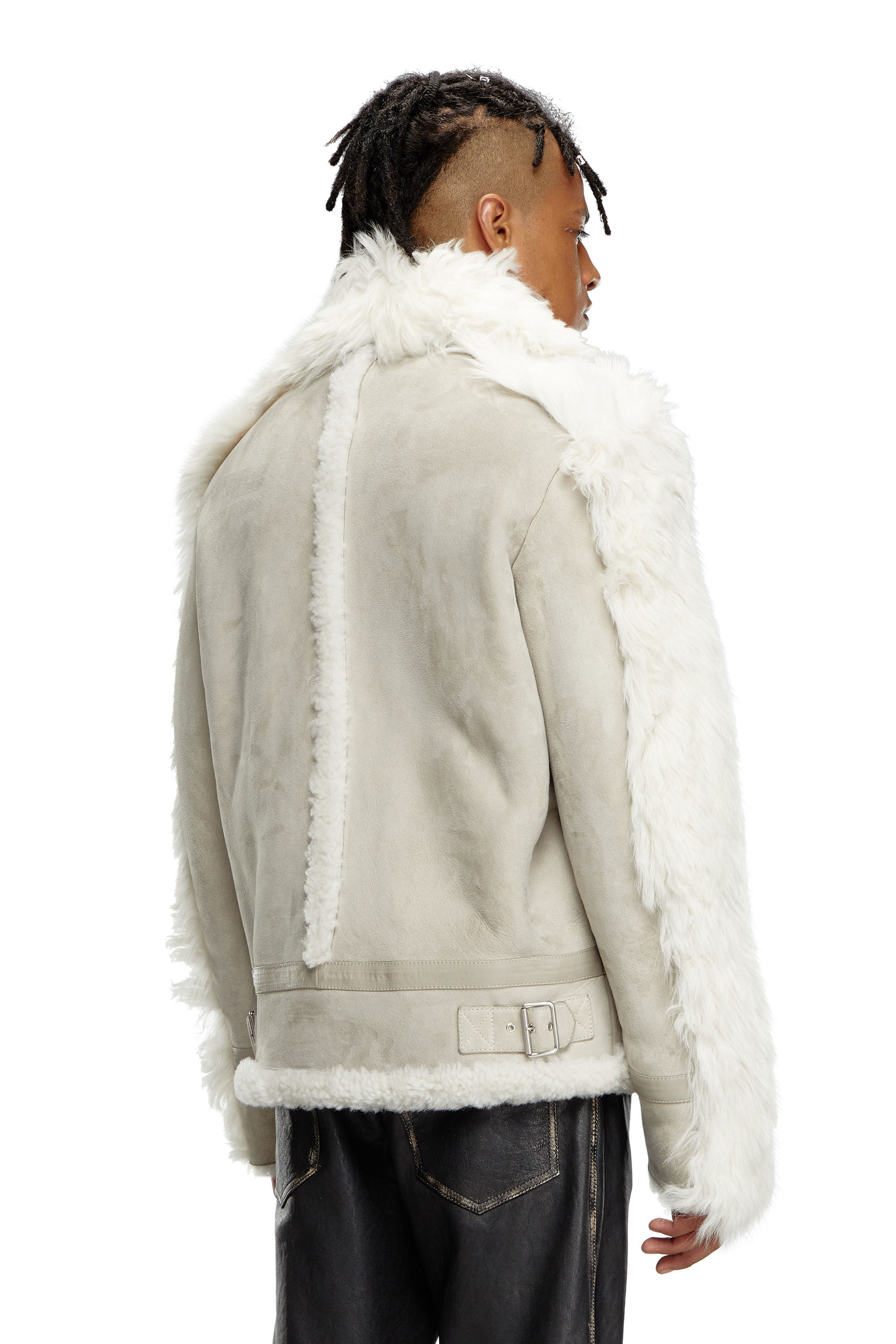 Men s Shearling jacket Grey Diesel
