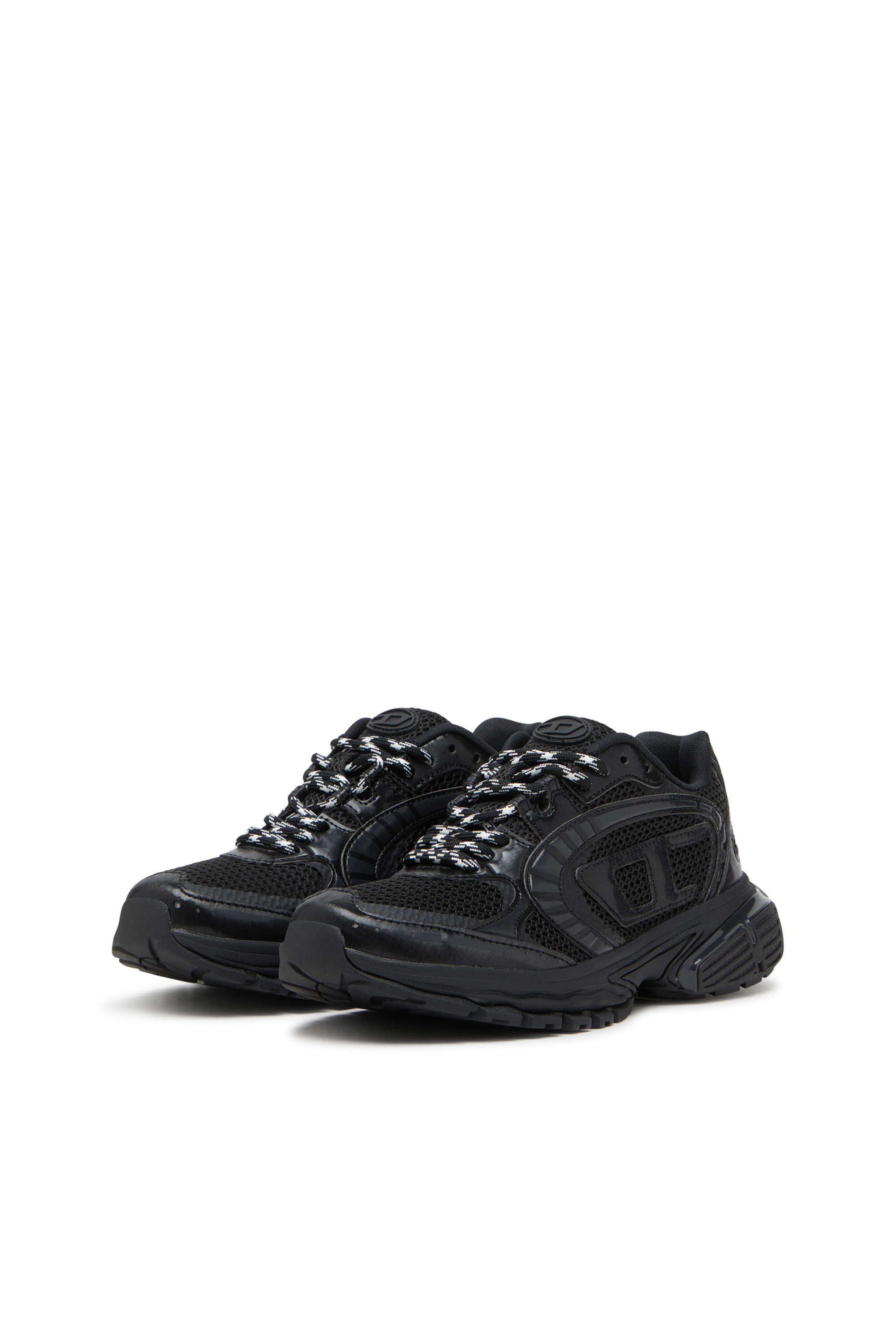 ■DIESEL■S-Pro-V-Dense Low スニーカー Women's S-Pro-V-Dense-Metallic mesh sneakers with Oval D