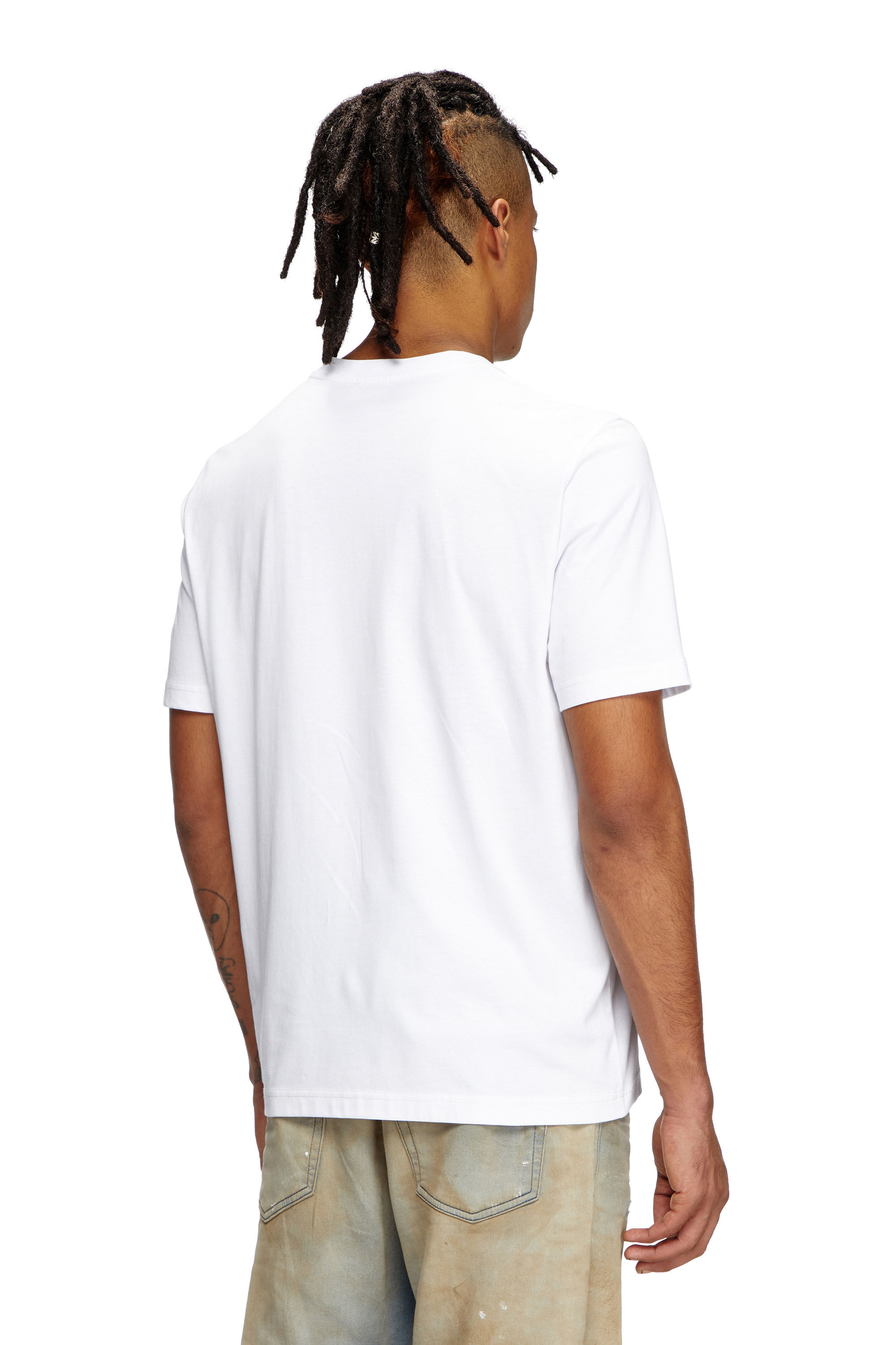 Men's T-shirt with puff-print logo | White | Diesel