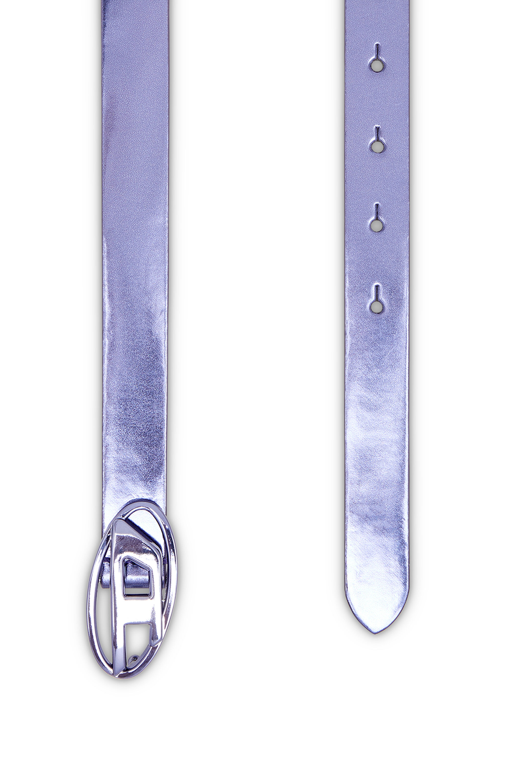 Diesel - B-1DR 20, Woman's Slim metallic belt in Blue - 2