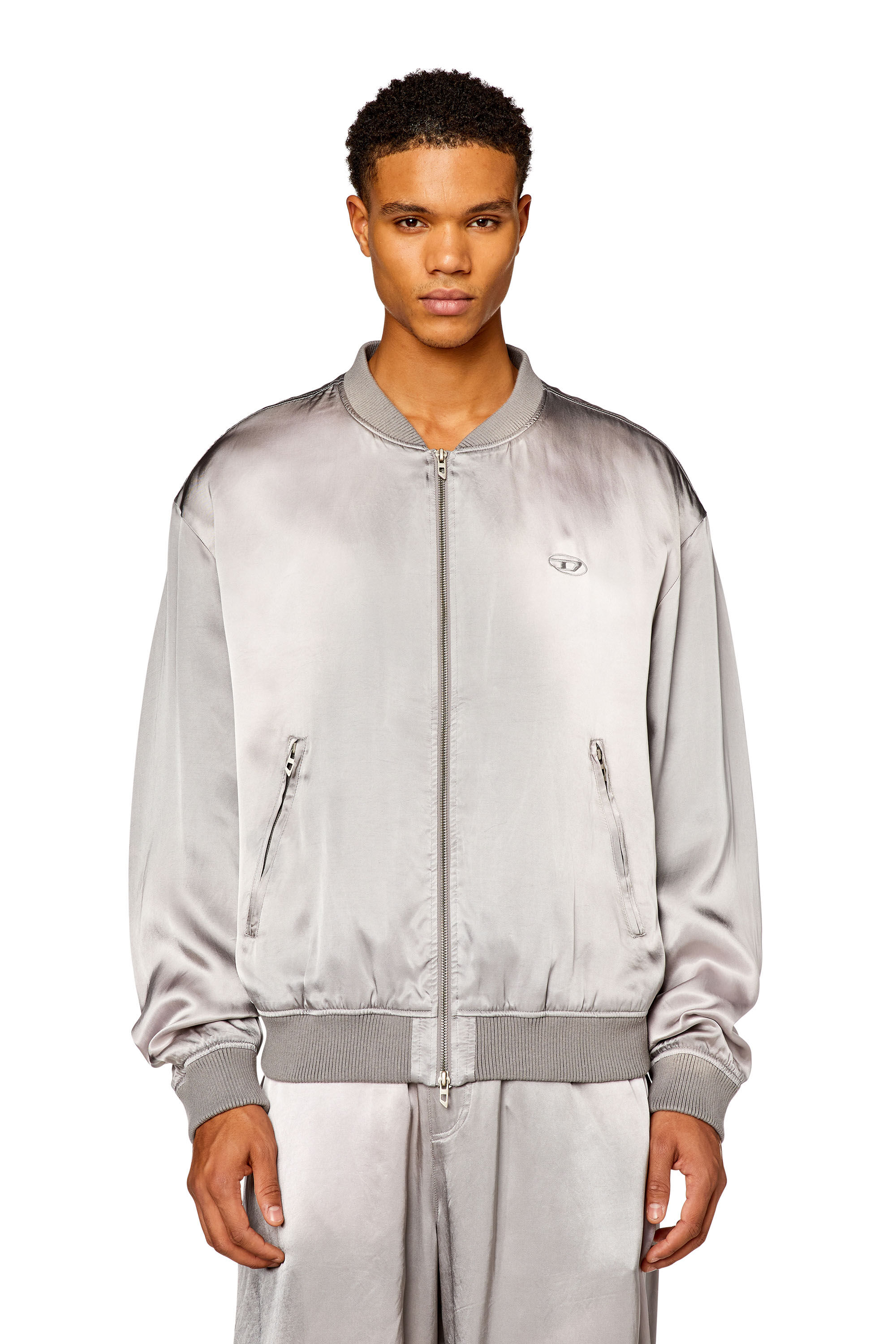 Grey satin jacket online