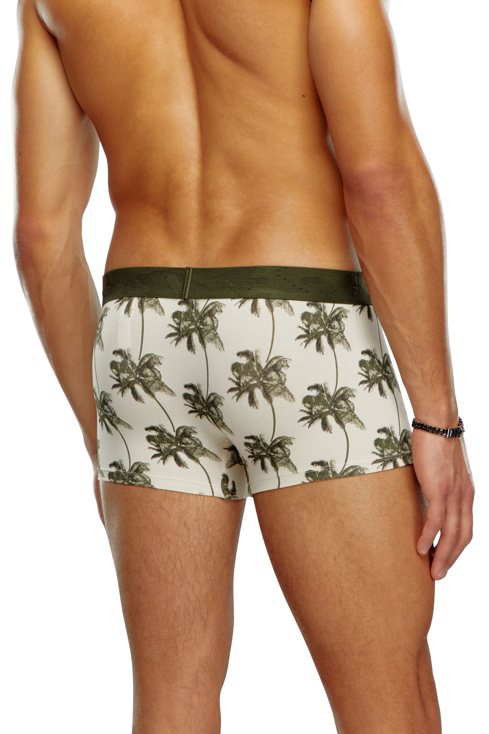 Diesel - UMBX-DAMIENTHREEPACK, Man's Three-pack palm-tree boxer briefs in Military Green - 4