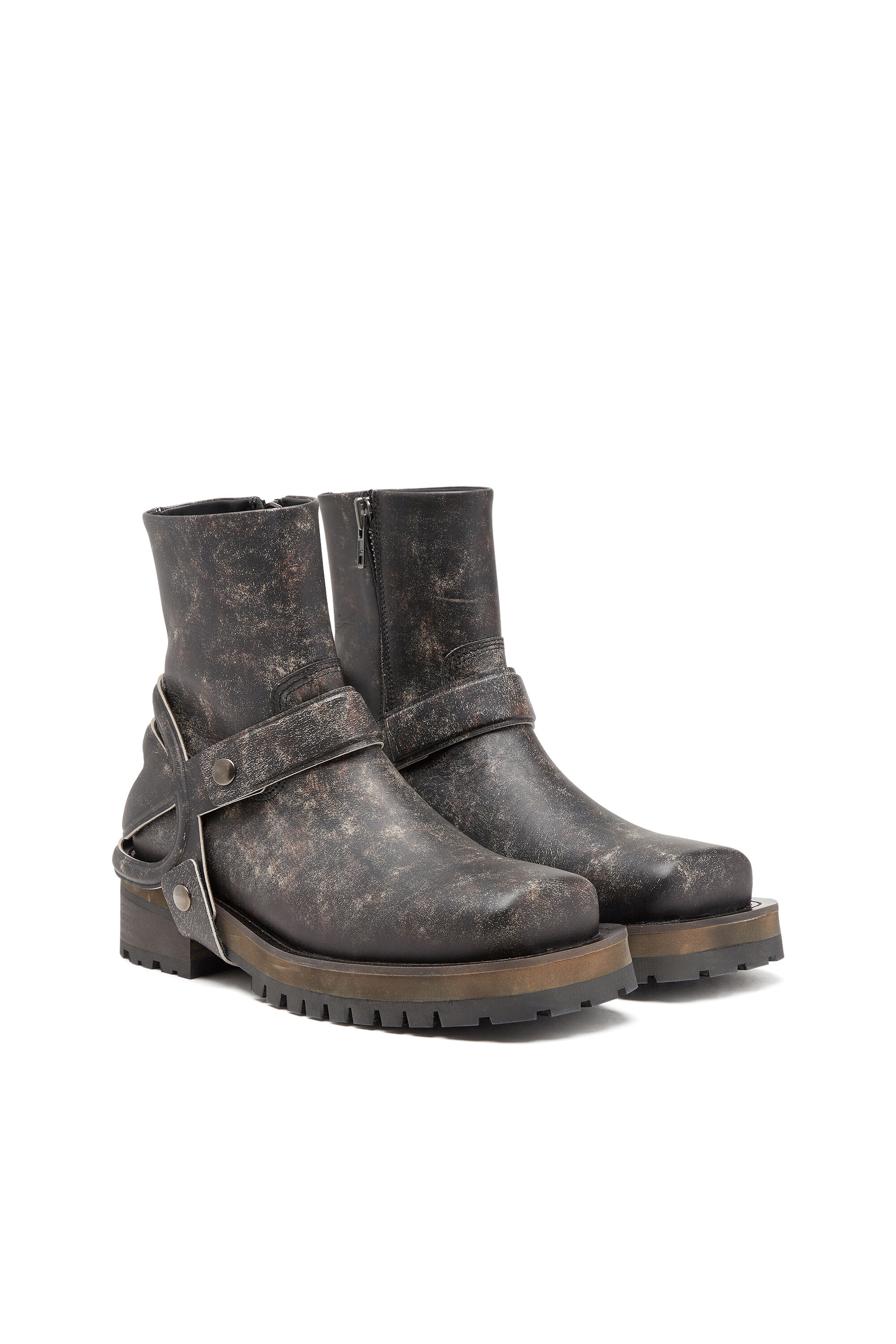 国内直営【DIESEL】D-TEXAN 2IN1 CH 2WAYロングブーツ 送料込 D-TEXAN 2IN1 CH D-Texan-High and low Texan biker boot