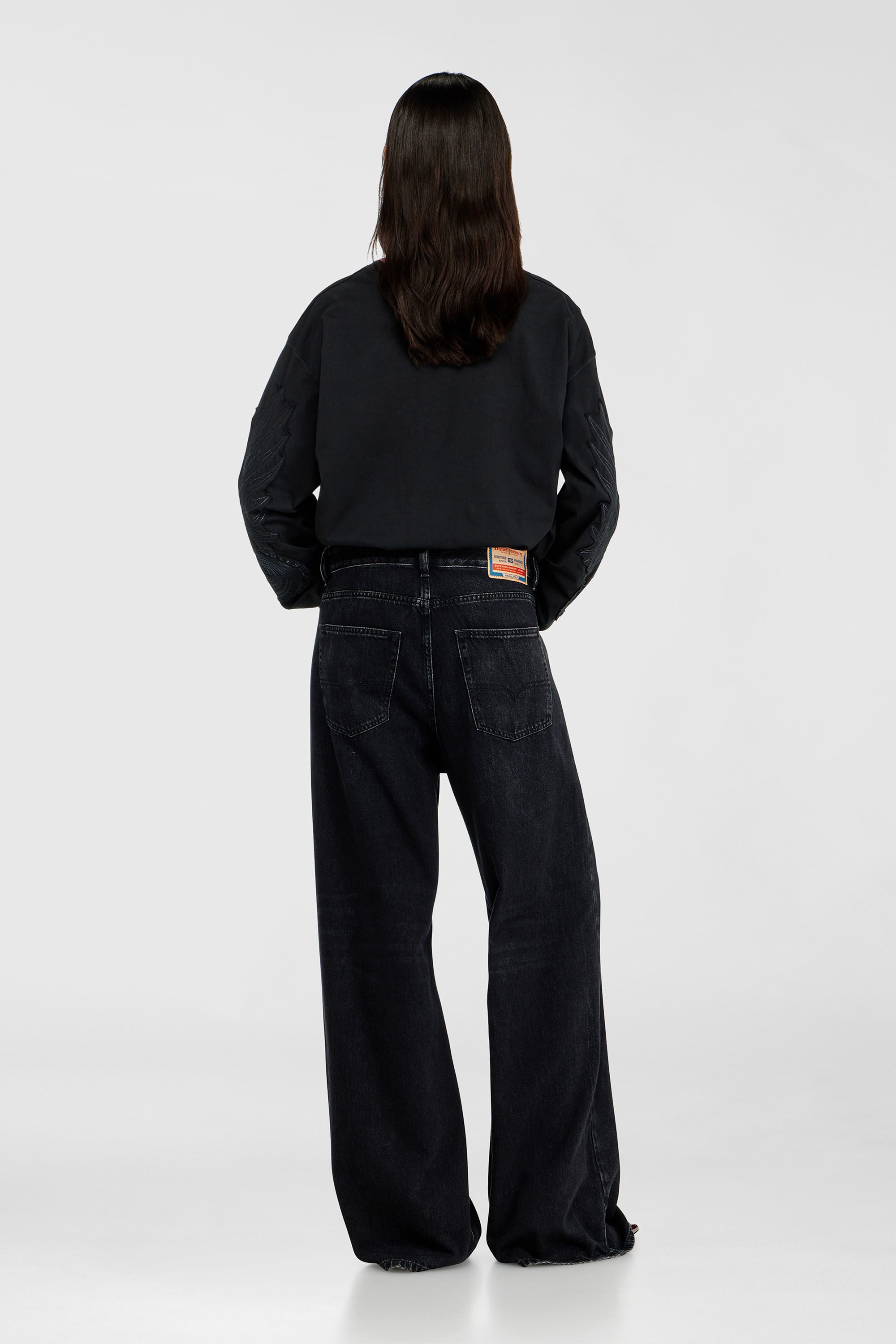 Women's Relaxed Jeans | Low Waist 1996 D-Sire | Black/Dark grey