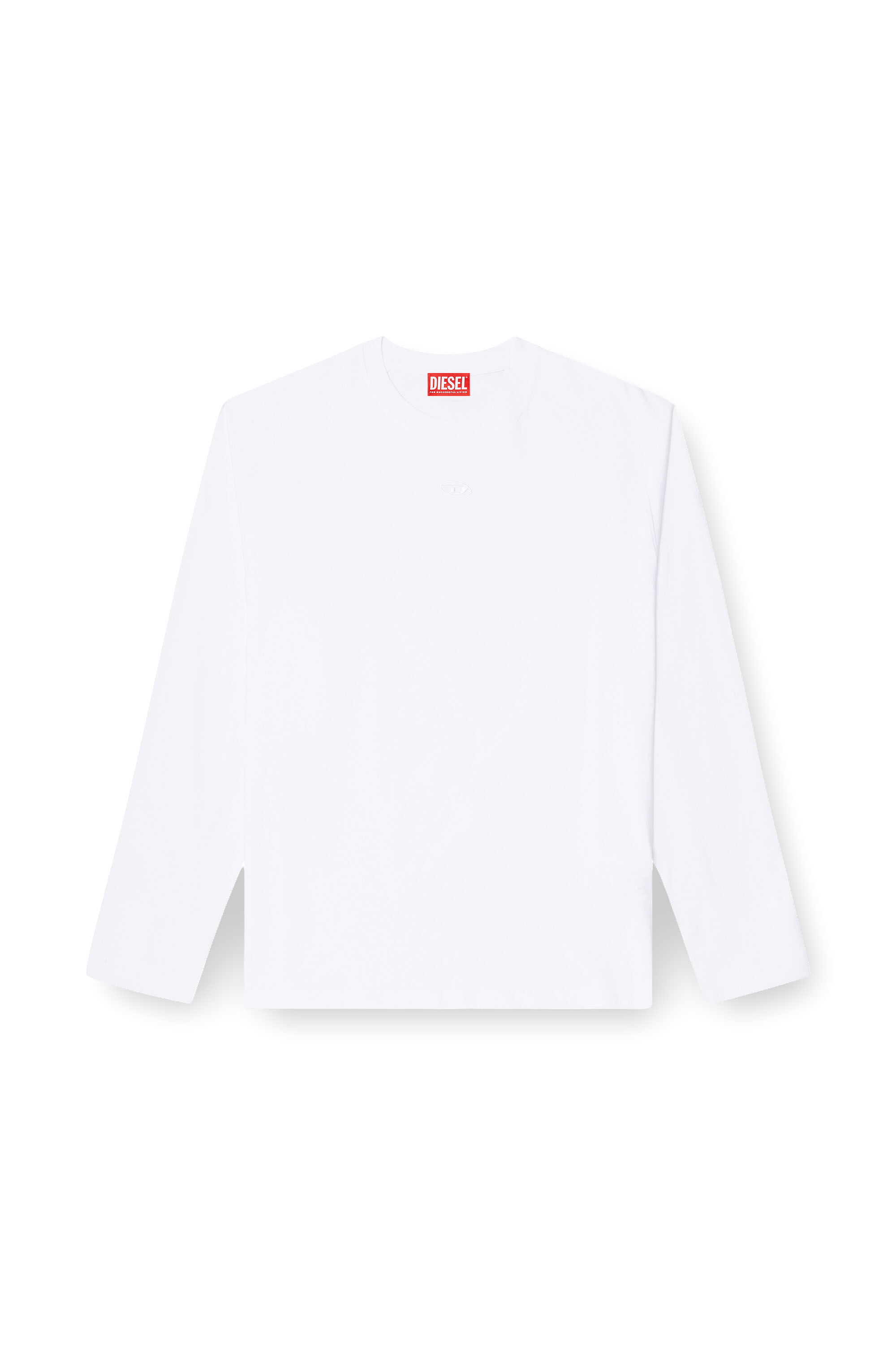 Men's T-shirt with biker detail cuff | White | Diesel