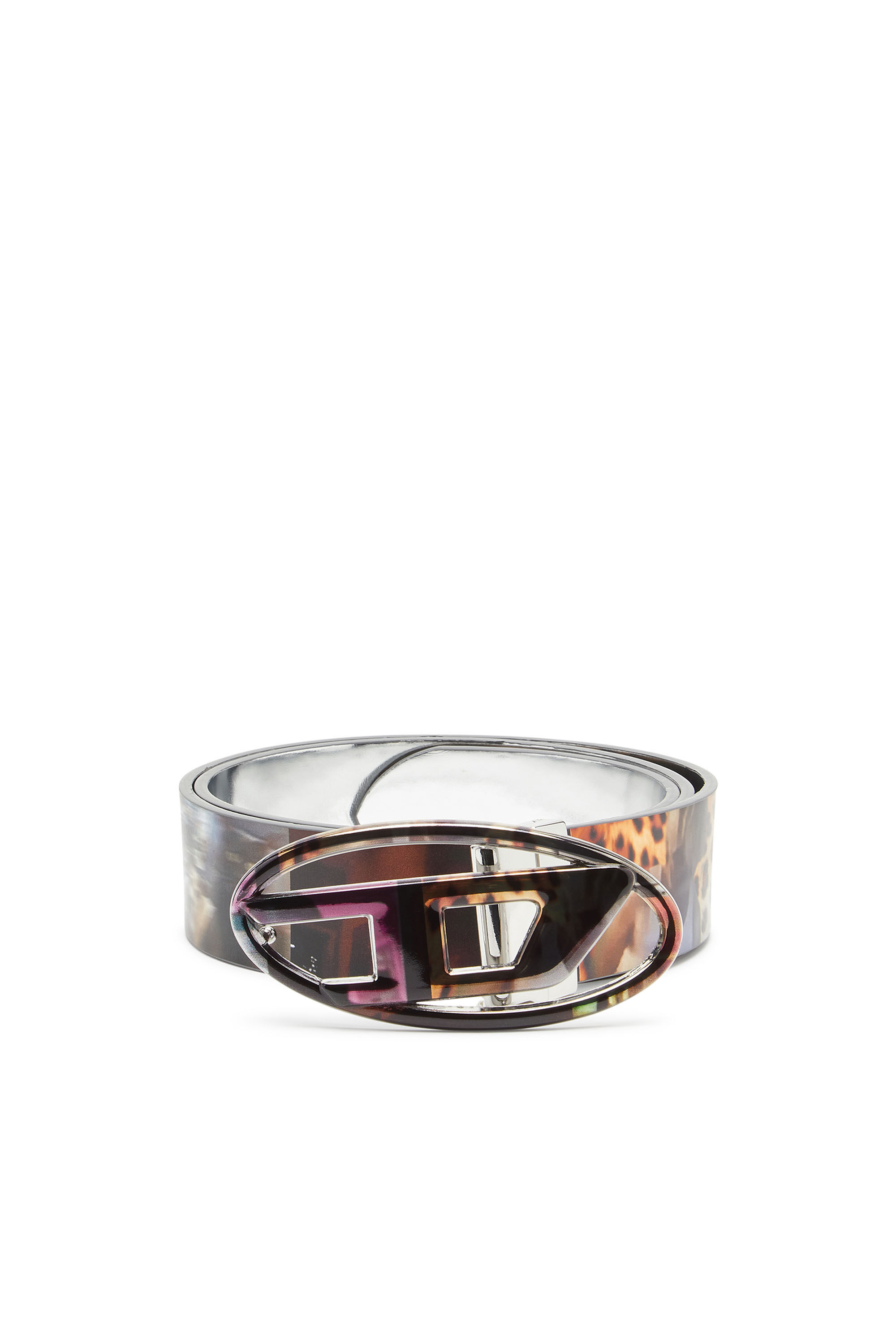 Women s Belt with Livestream print Multicolor Diesel
