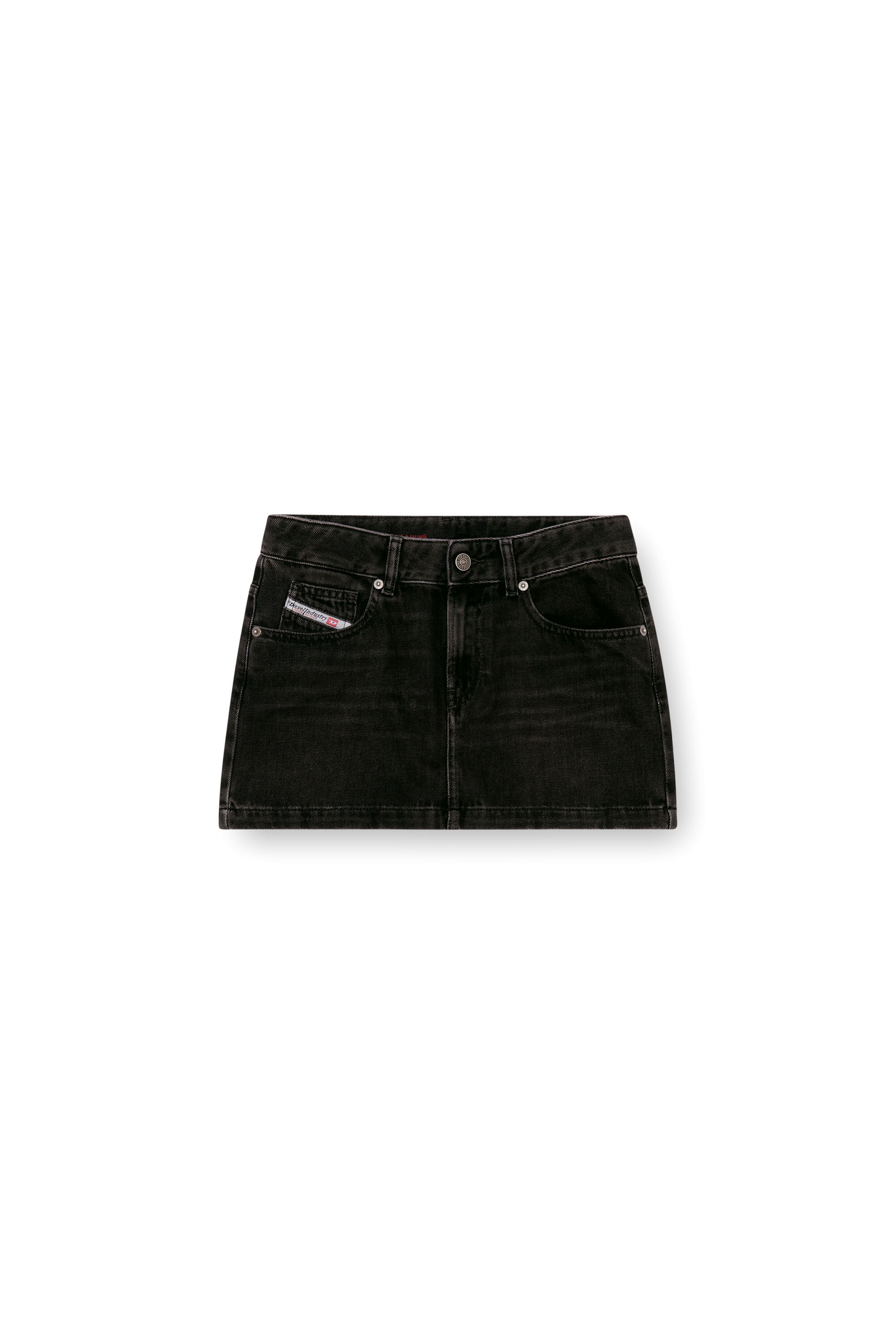Women's Mini skirt in clean-wash denim | Black | Diesel {{Country}}