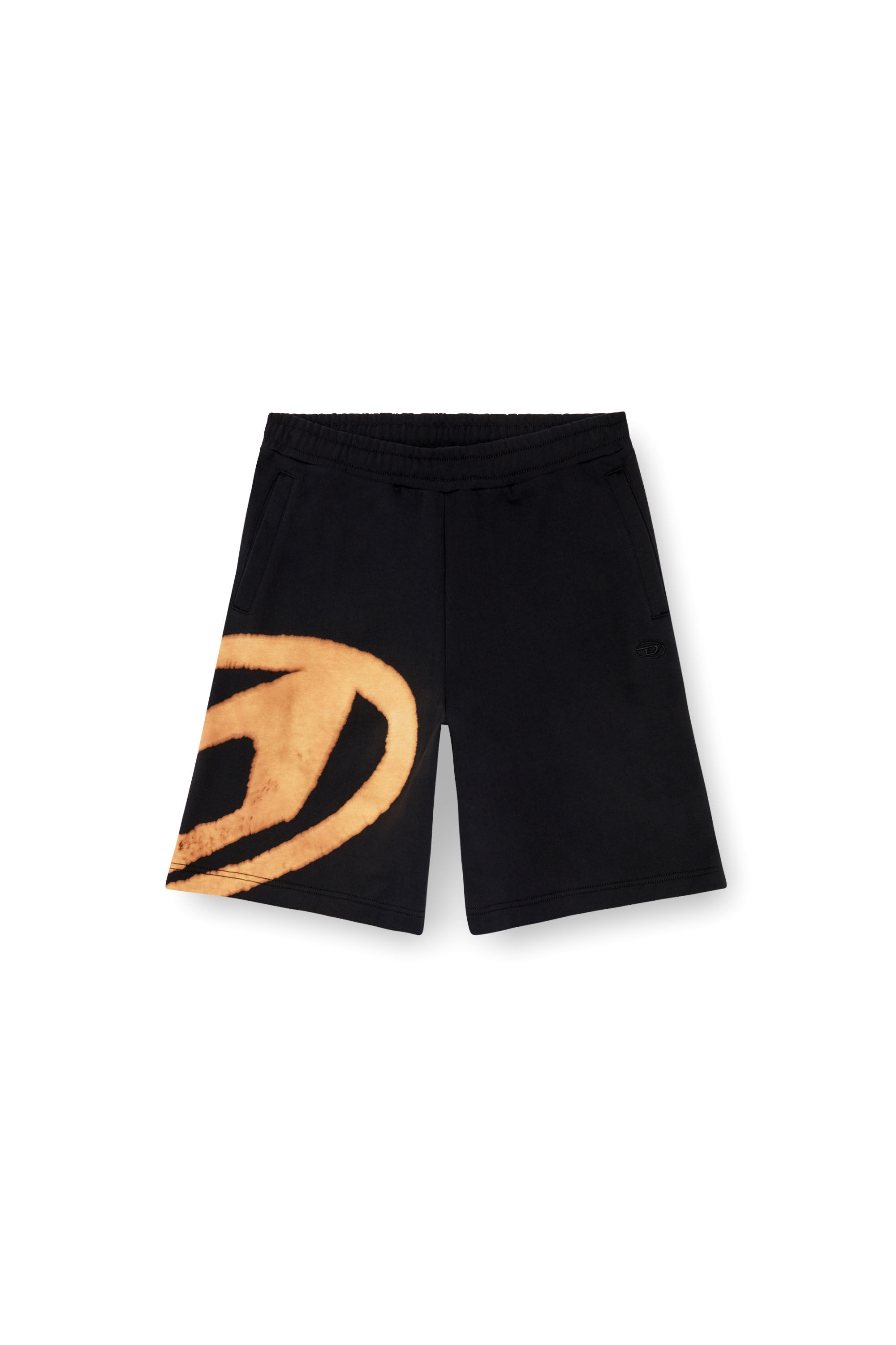 Men's Sweat shorts with bleached logo | Multicolor | Diesel