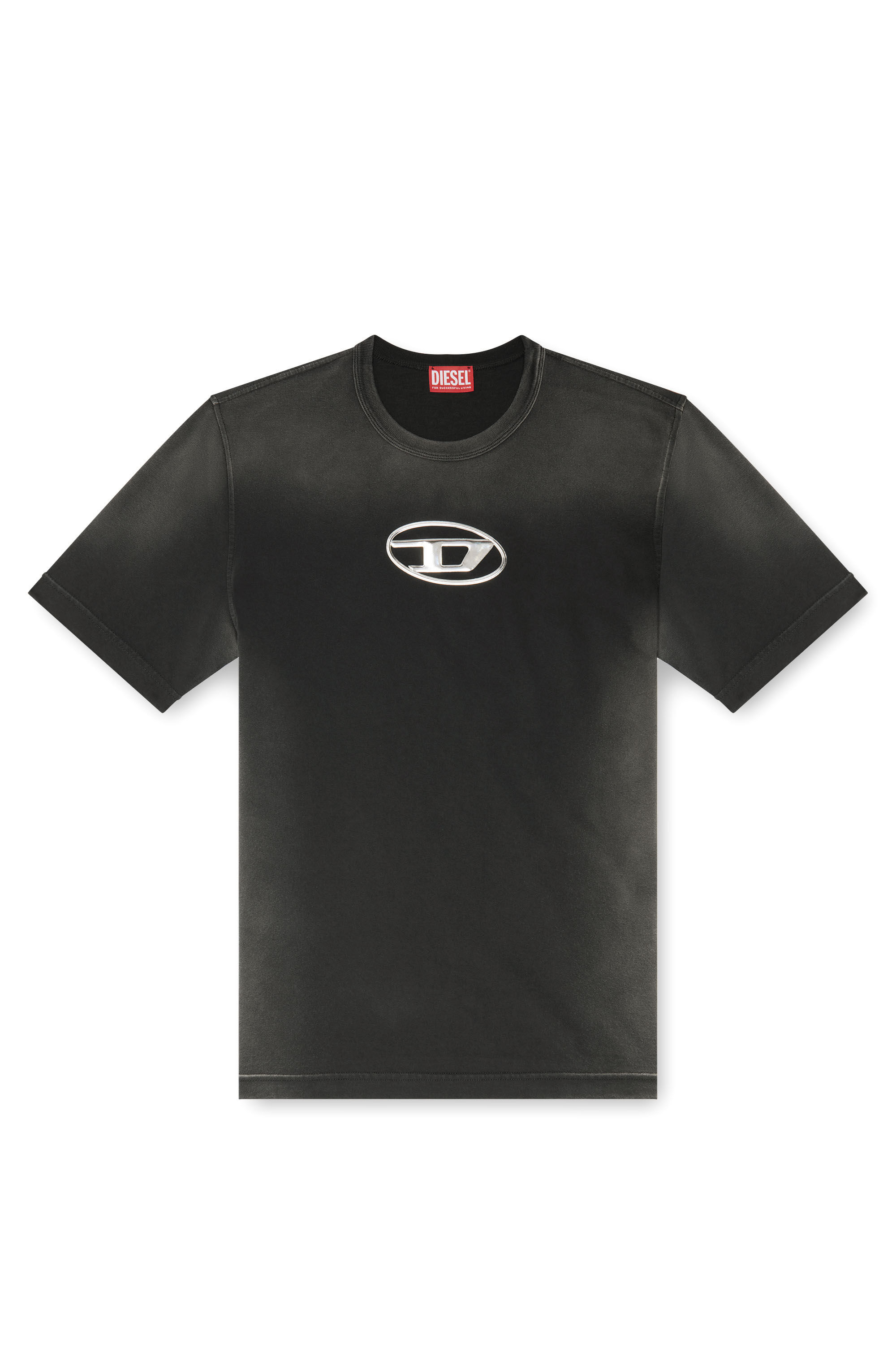 DIESEL | T-ADJIND T-SHIRT BLACK 半袖Tシャツ 黑 Men's Denim-look jersey T-shirt | Black | Diesel