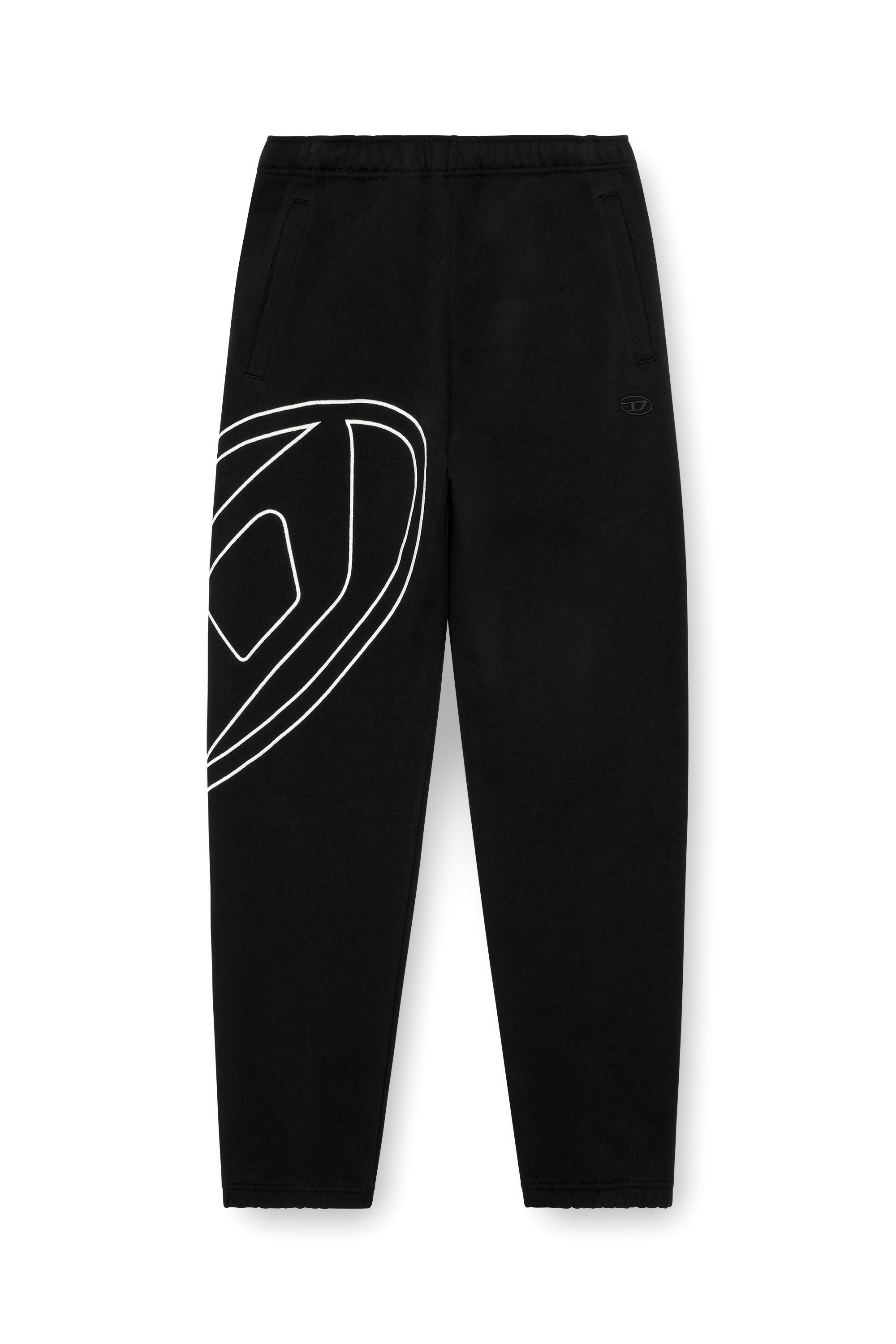 Men's Track pants with mega oval D | Black | Diesel Men's Track pants with mega oval D | Black | Diesel