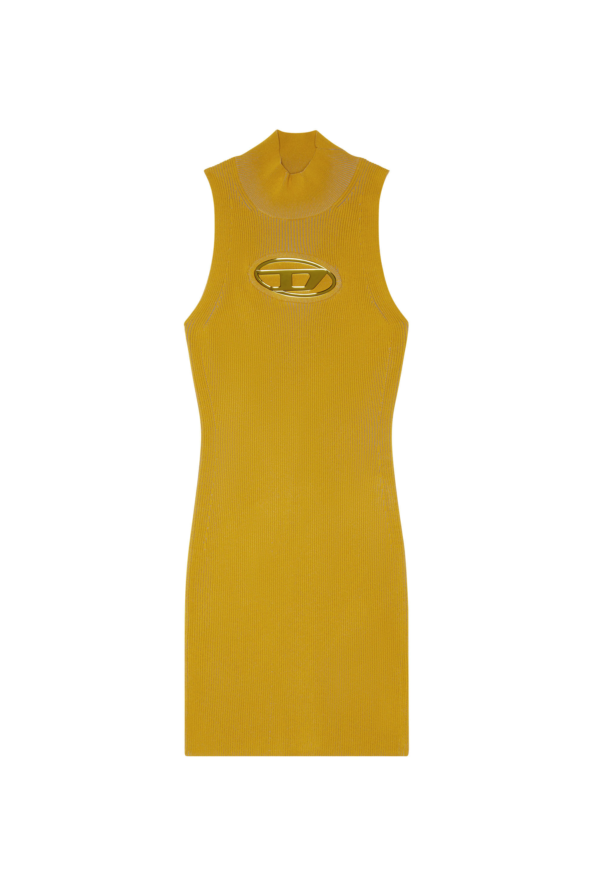 M-ONERVA Woman: Short dress with cut-out and logo plaque | Diesel