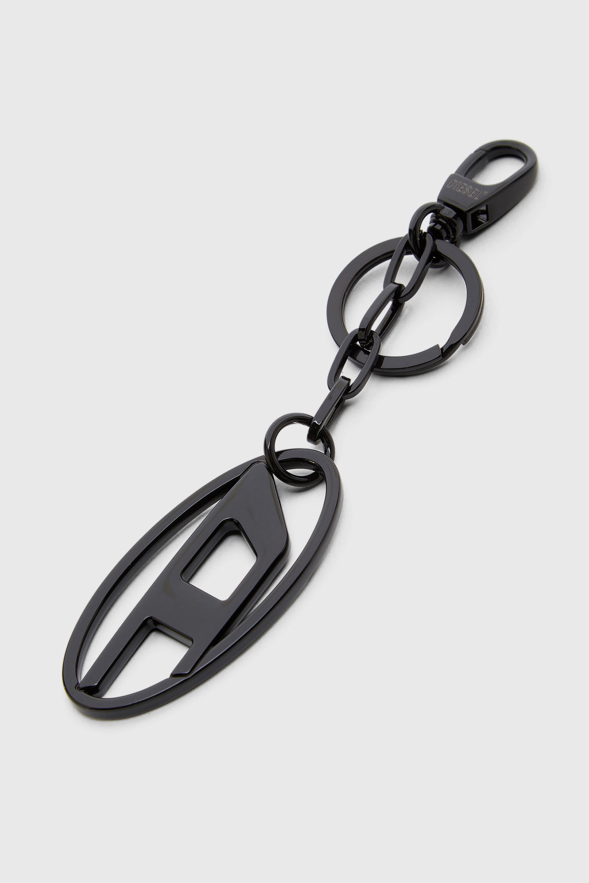 Women's Metal keyring with logo plaque | Black | Diesel {{Country}}