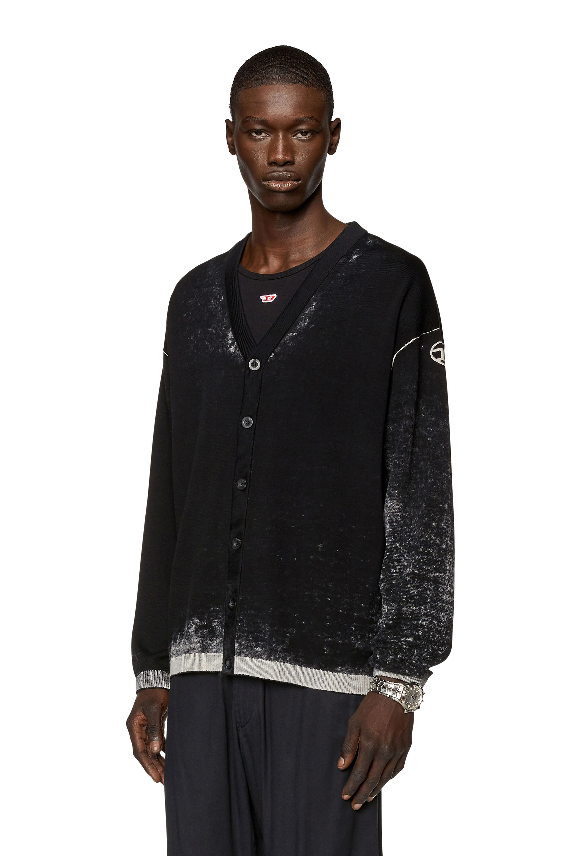 Men's Reverse-print cotton cardigan | K-LARENCE-CARDIGAN-B Diesel