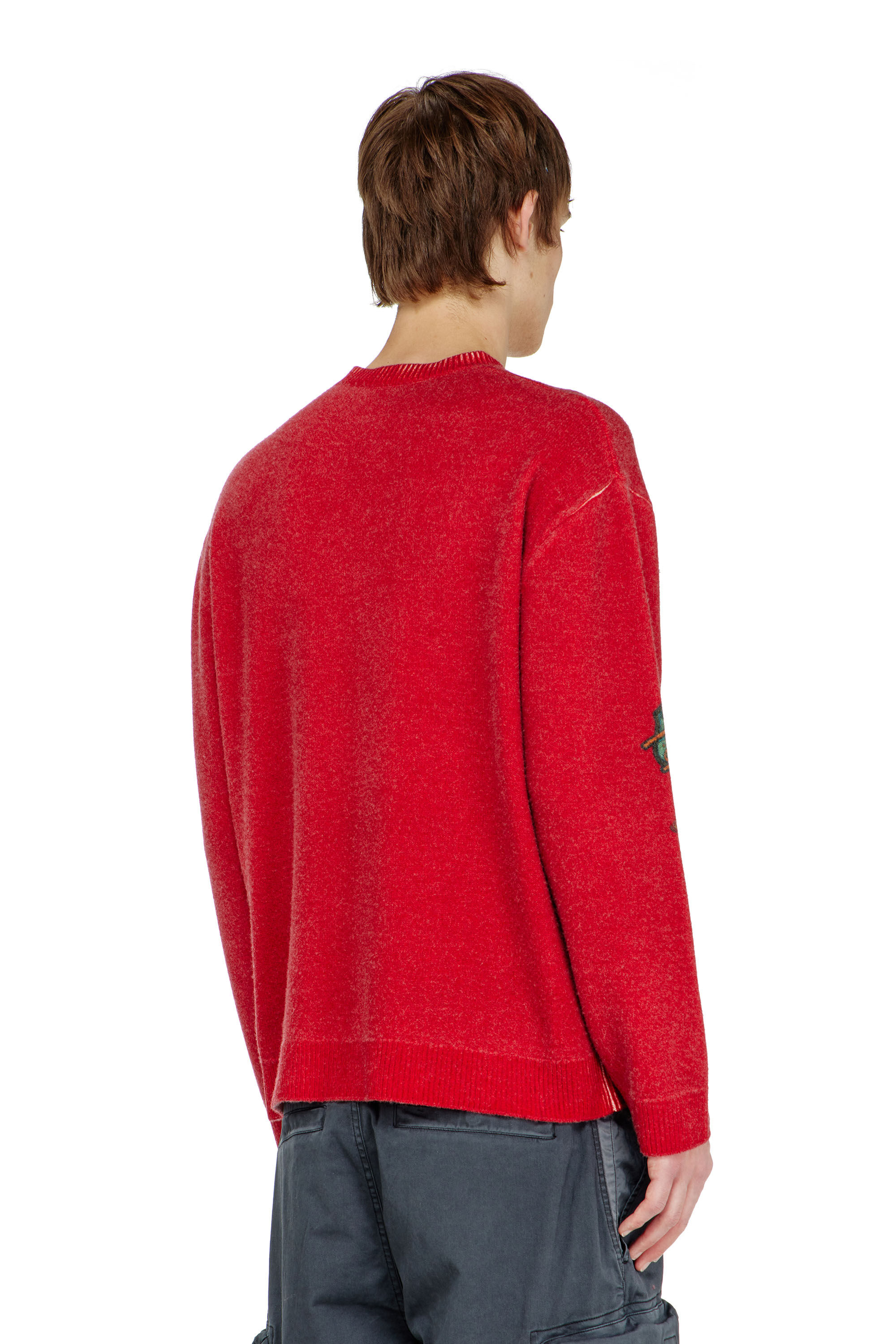 Diesel - K-PATCY, Man's Wool jumper with printed patches in Red - 3
