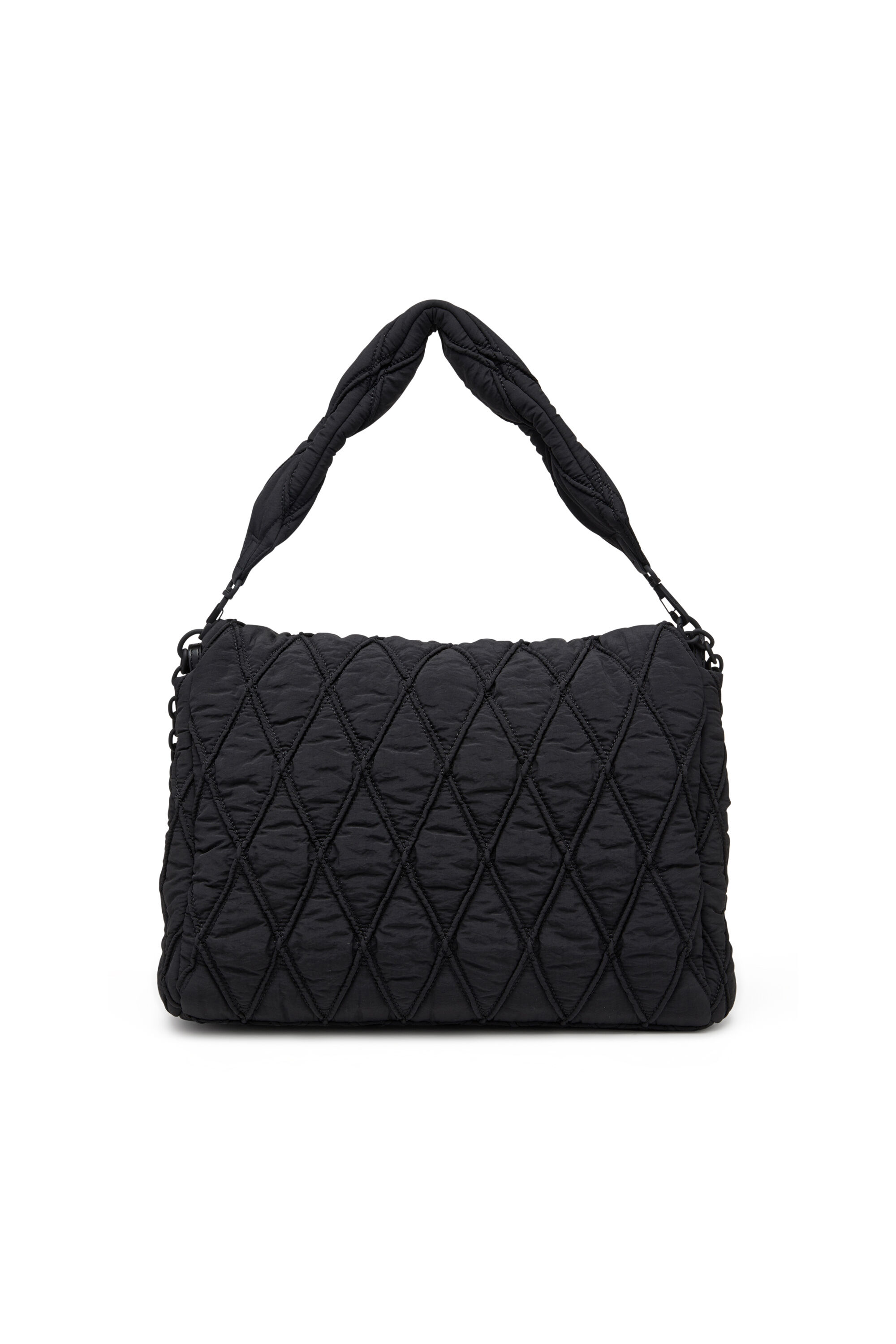 バッグ DIESEL Charm-D Shoulder M BLACK Women's Charm-D M-Shoulder bag in quilted nylon | Black | Diesel