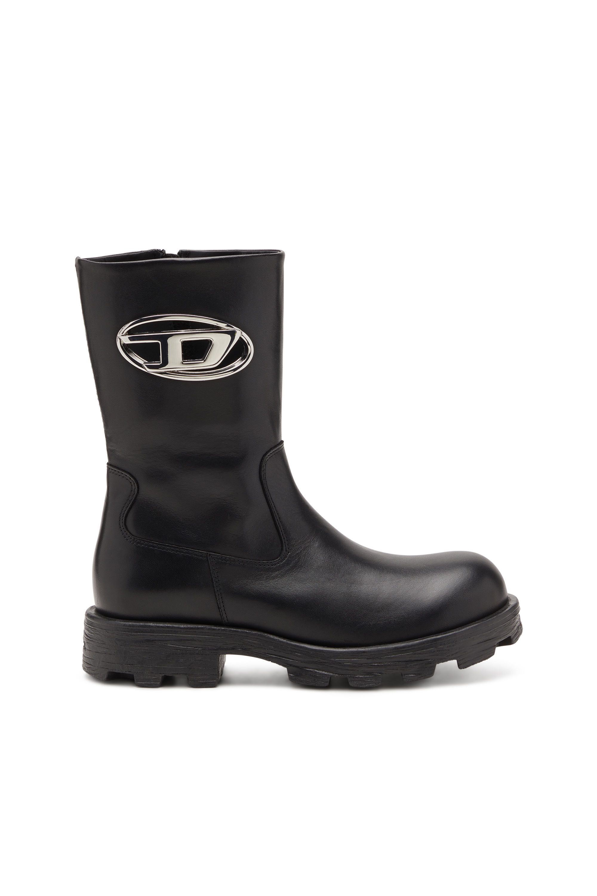 Women's D-Hammer-Biker boots in shiny leather | Black | Diesel