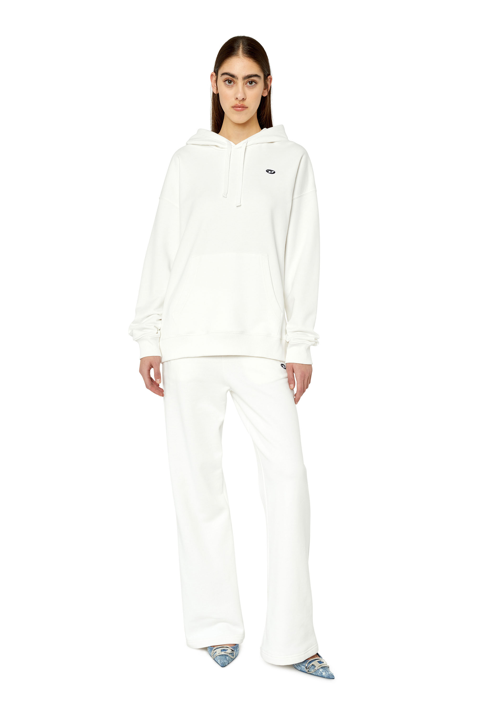 Women s Hoodie with oval D patch F REGGY HOOD DOVAL PJ Diesel