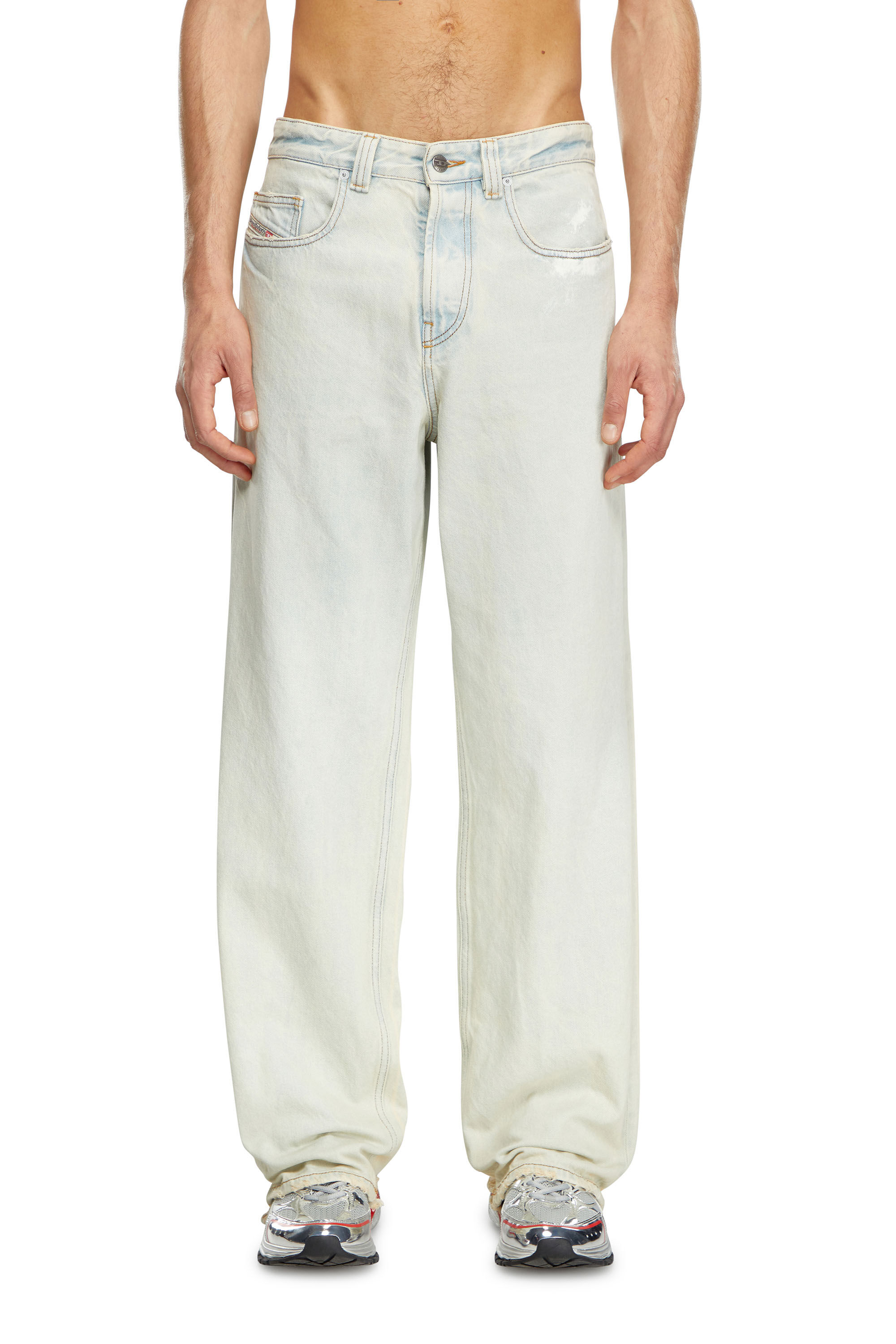 High Street Lightning Pattern Washed denim shorts - American