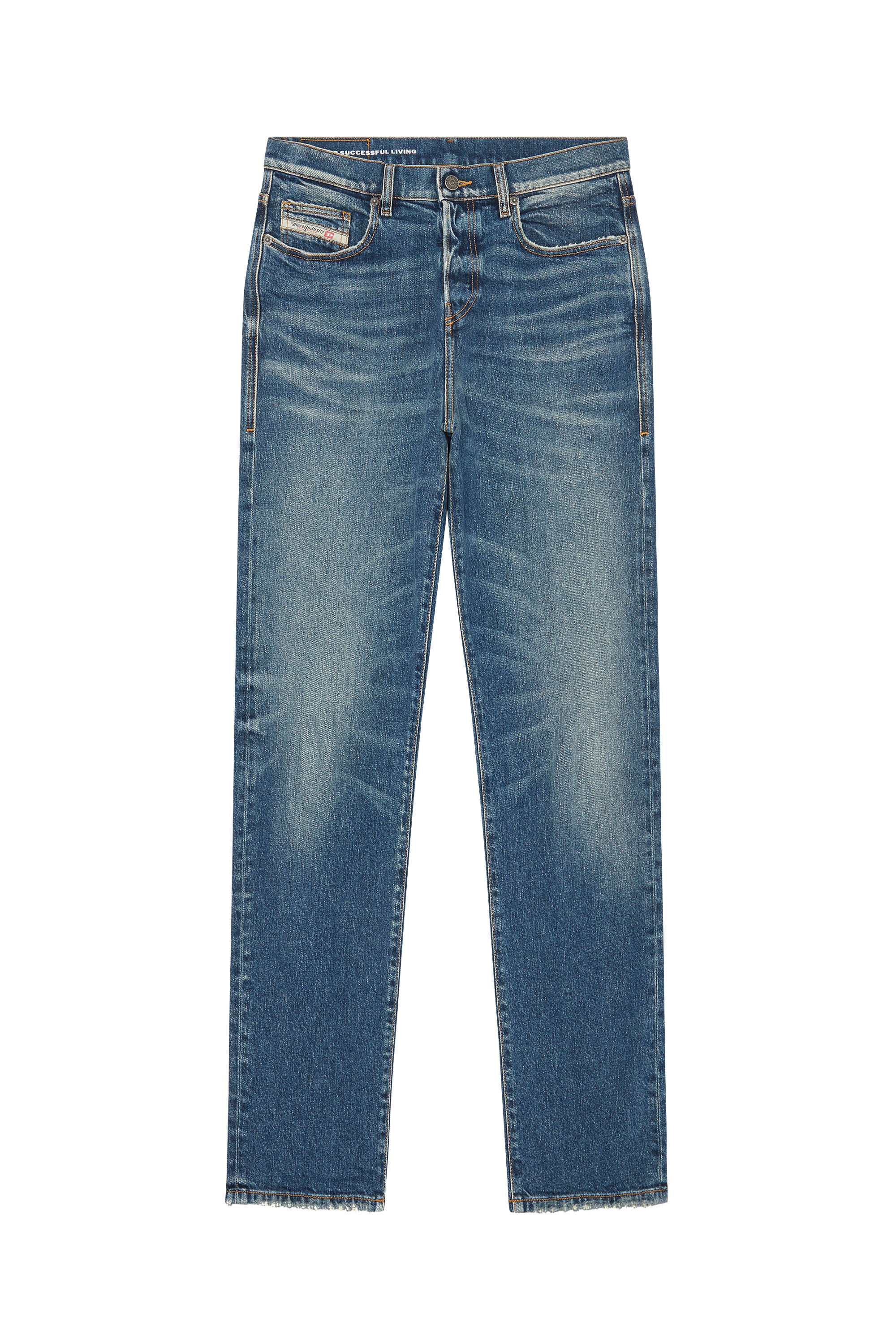 2020 D VIKER Man straight Medium blue Jeans button fly Diesel
