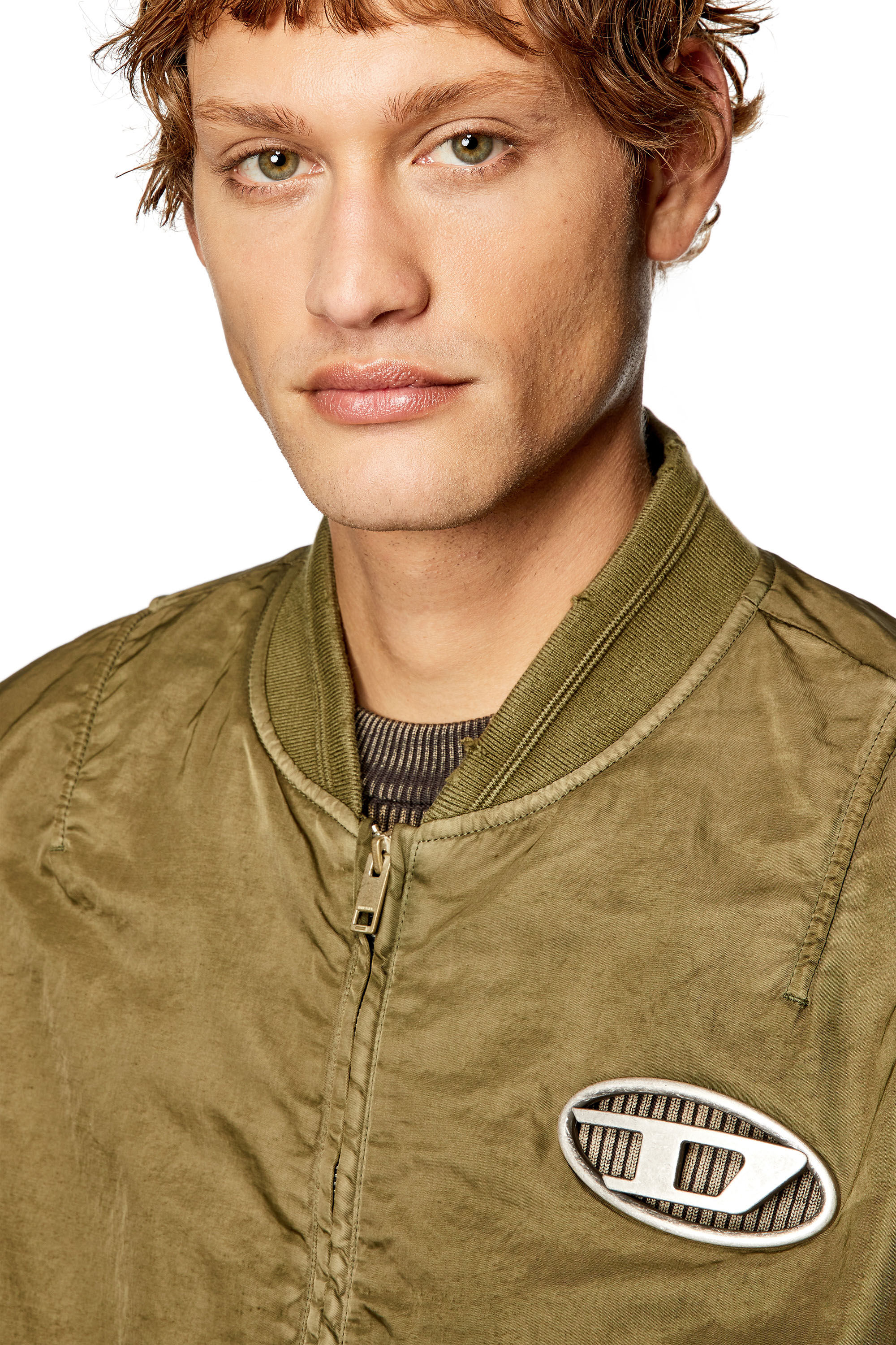 Men s Degrade padded bomber jacket Green Diesel