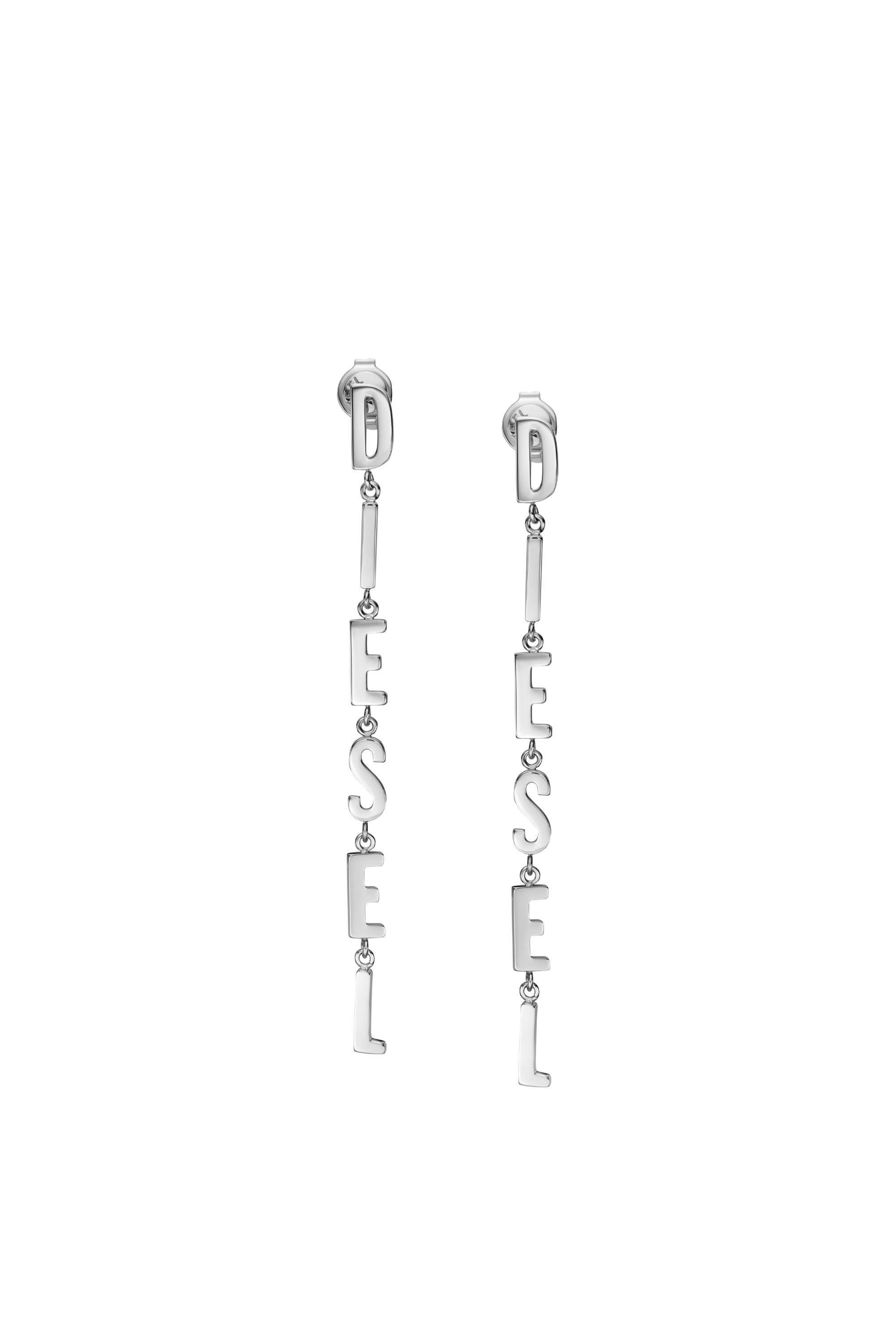 Women's Stainless steel drop earrings | Silver | Diesel