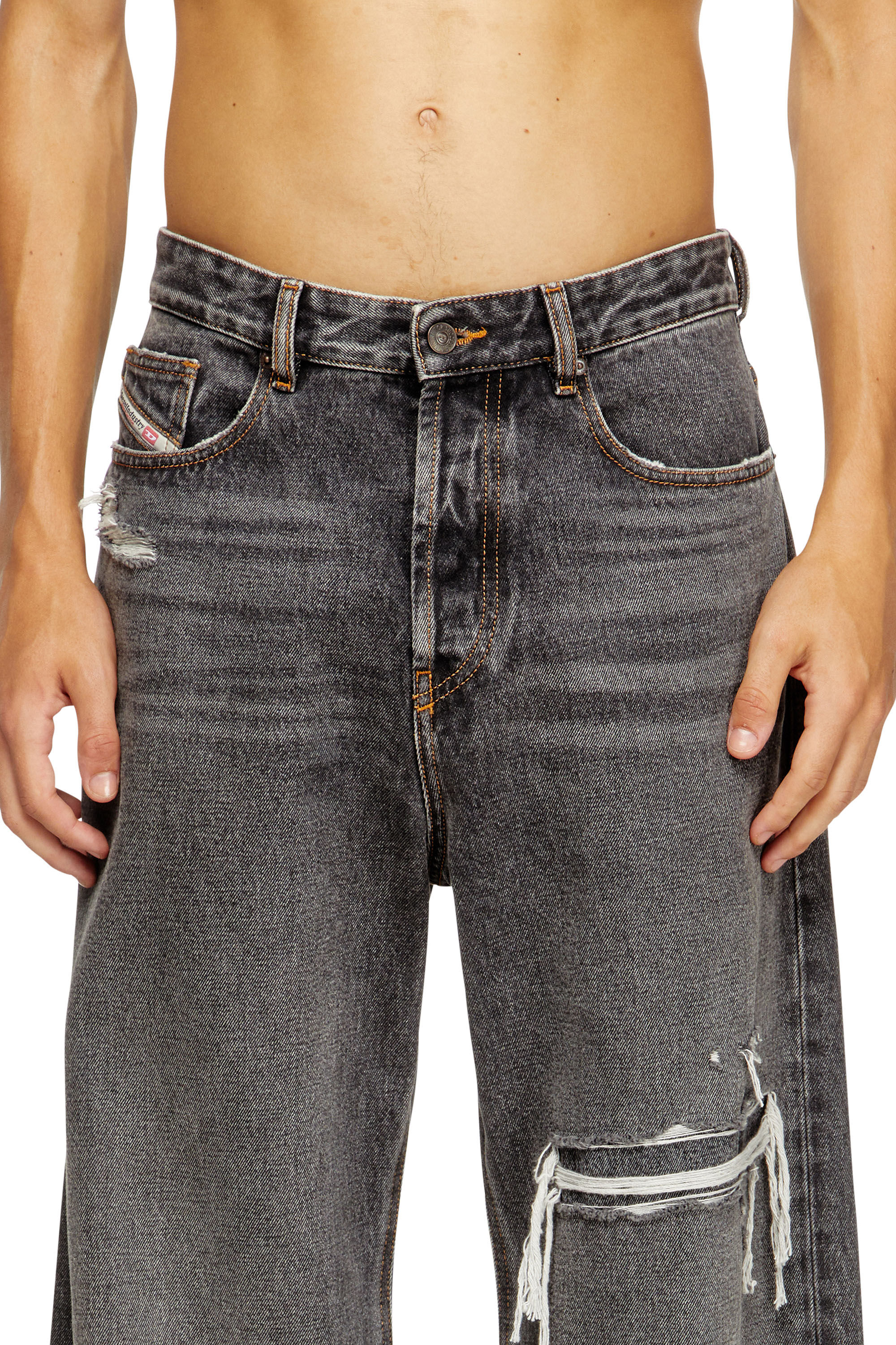 DIESEL D-SIRE 7F6 ダークグレー XS 1996 D-Sire Woman: Relaxed Black/Dark grey Baggy Jeans | Diesel