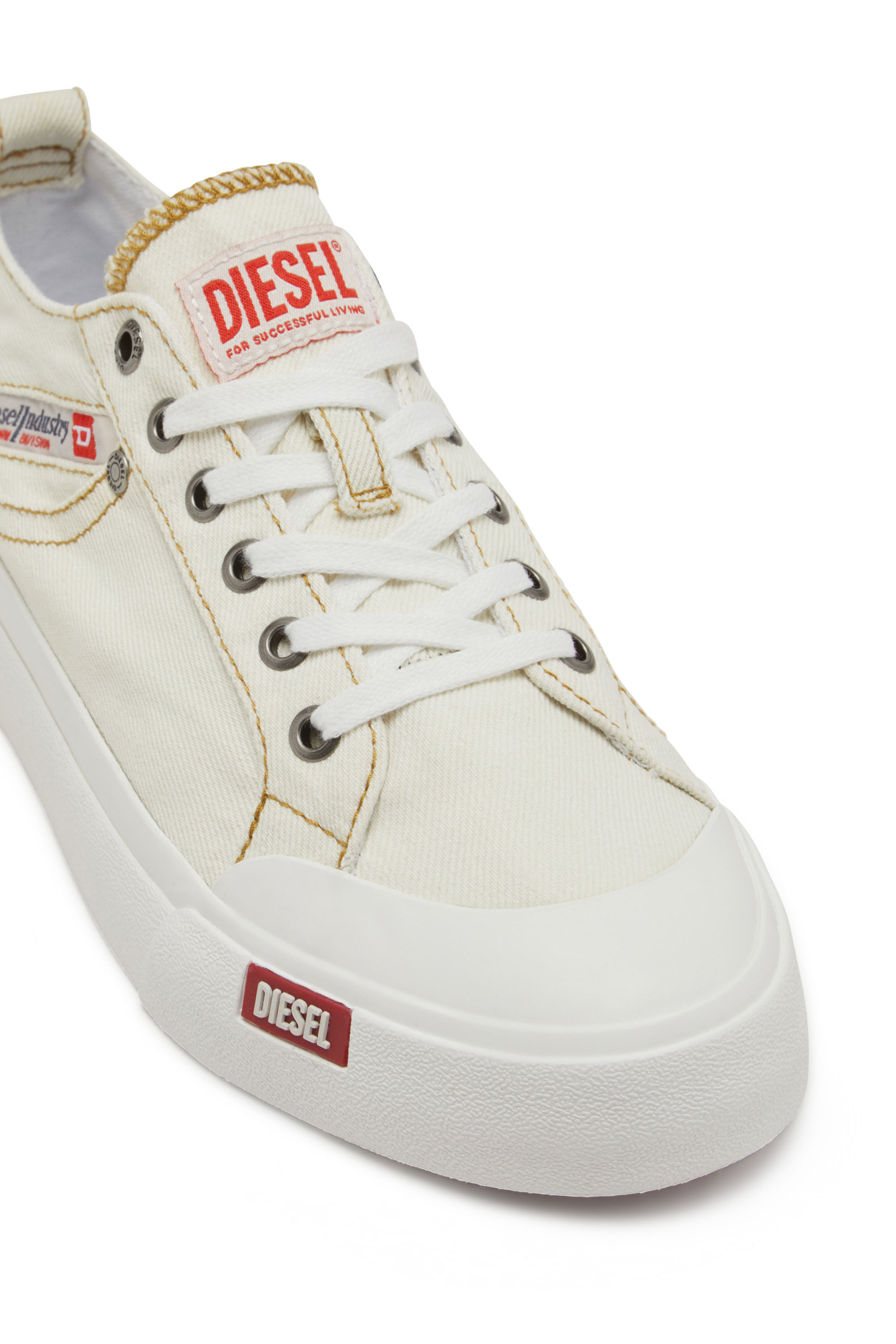 Women's S-Athos-Denim sneakers with pocket detail | White