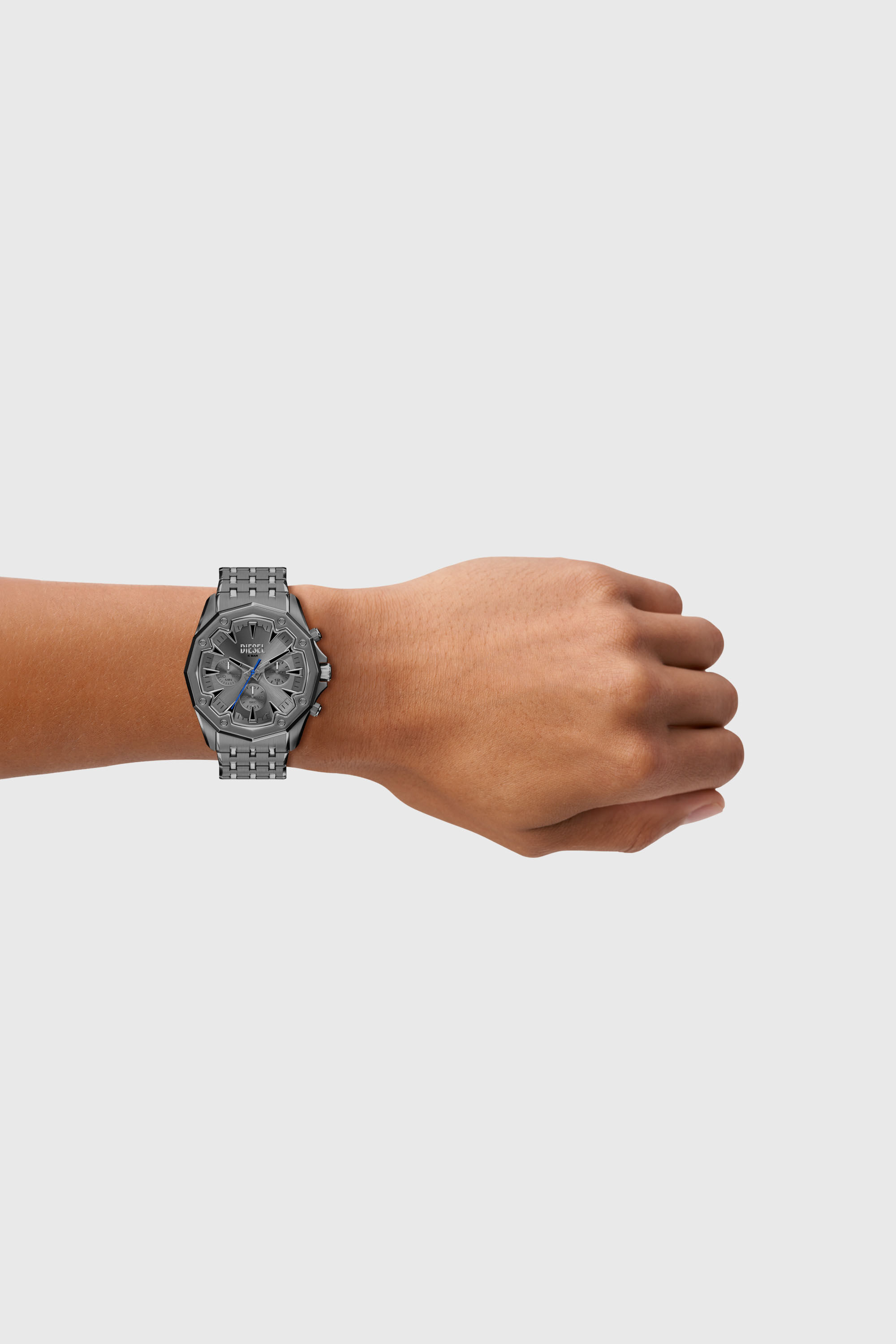 Men's Spiked stainless steel watch | Grey | Diesel TR