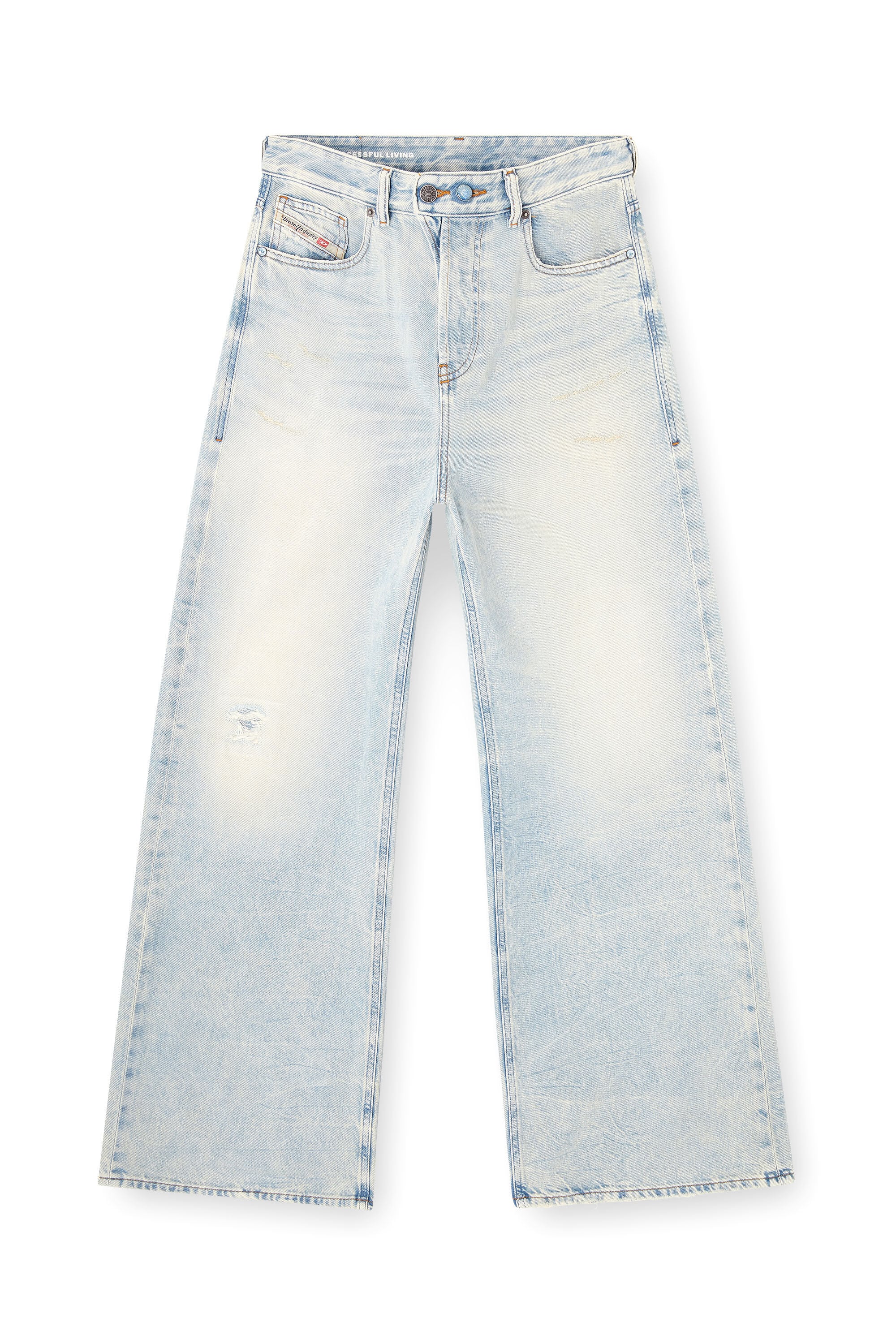 DIESEL オフホワイト 1996 D-Sire 09m40リラックスジーンズ Women's Relaxed Jeans | Low Waist 1996 D-Sire | Light Blue | Diesel TR