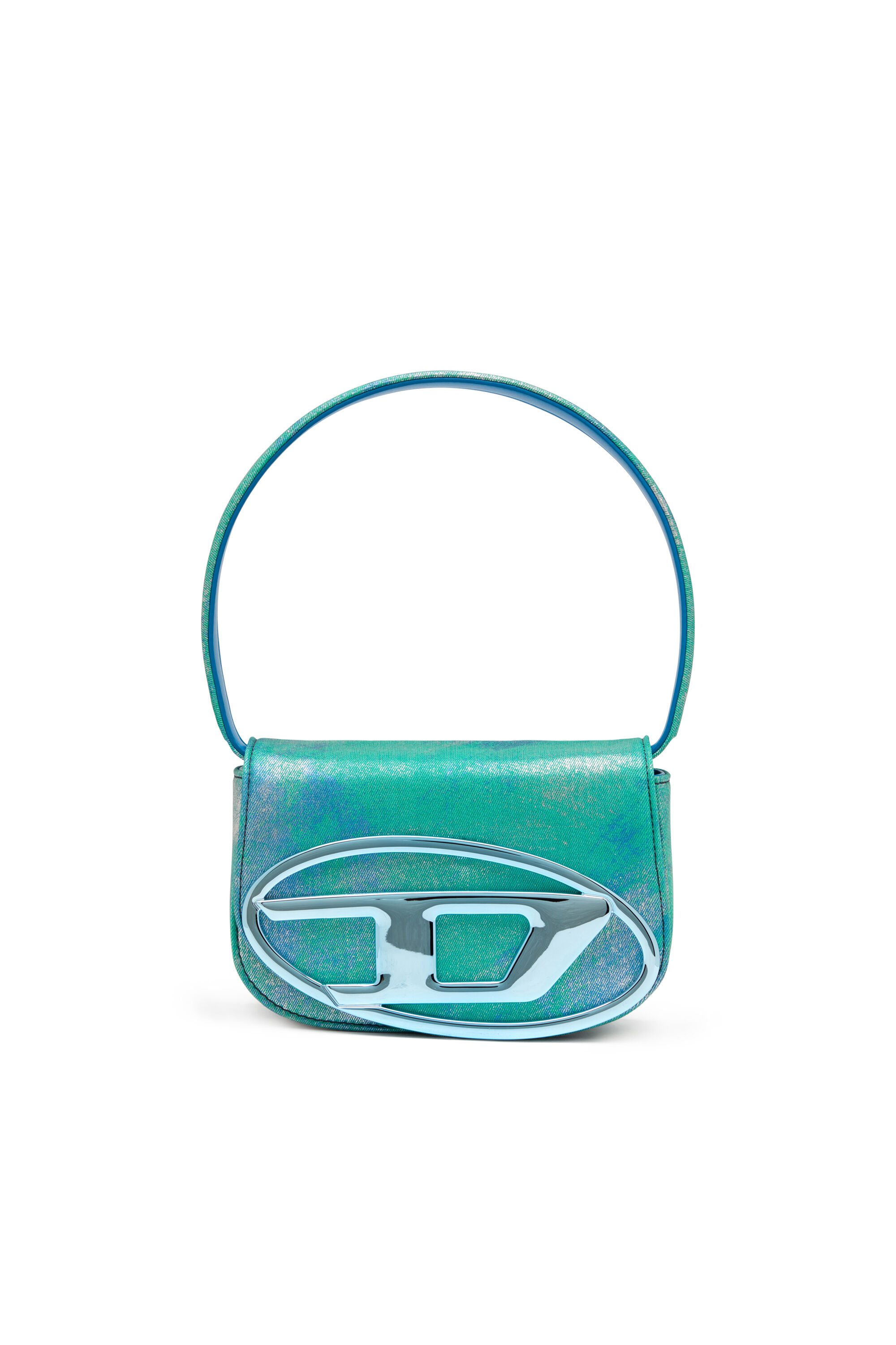 DIESEL 1DR-Iconic sholuder bag【注目商品】SS25 新作 ★ 1DR 1DR-Iconic shoulder bag with mirror effect｜シルバー