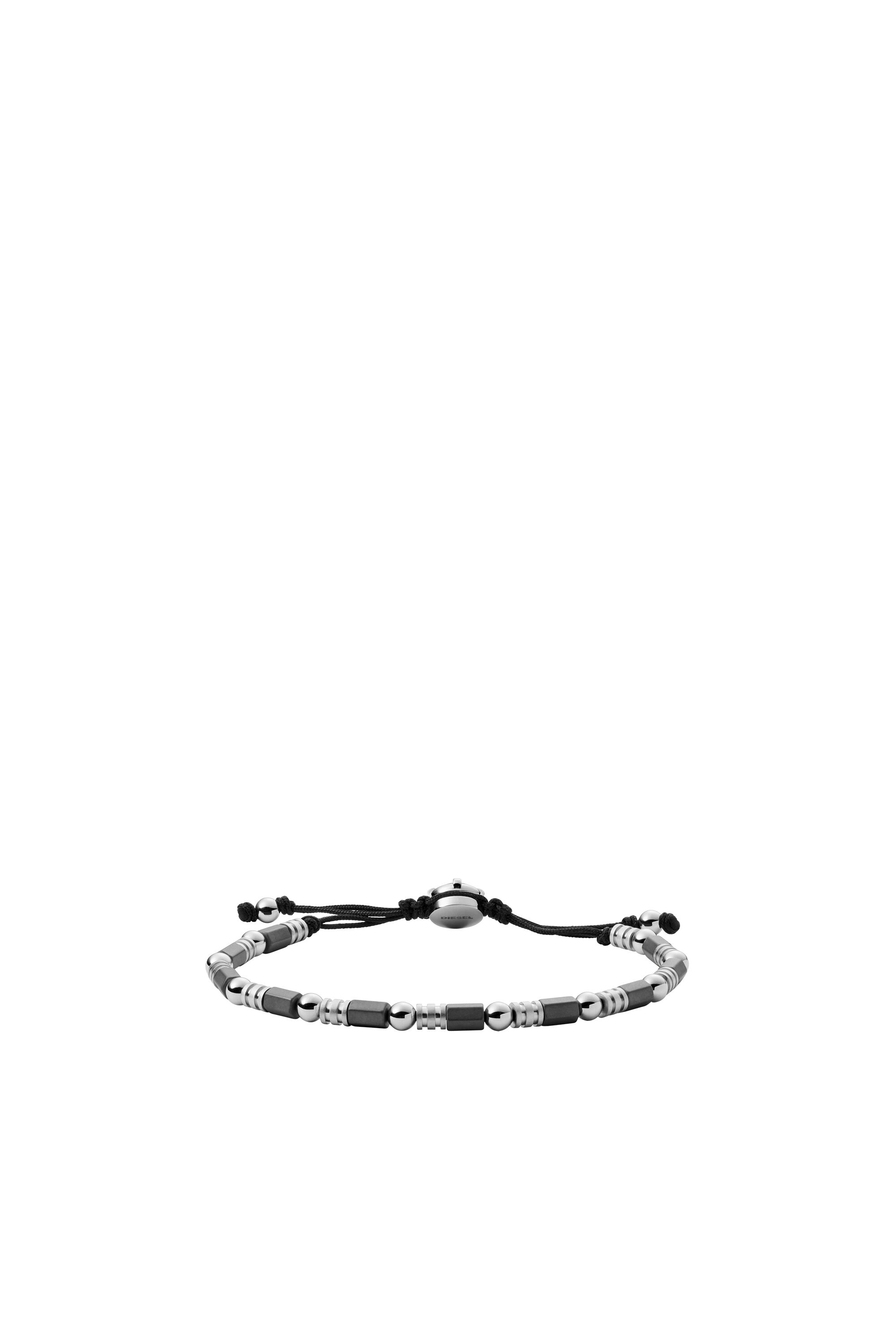 DX1312 Hematite and nylon beaded bracelet Diesel