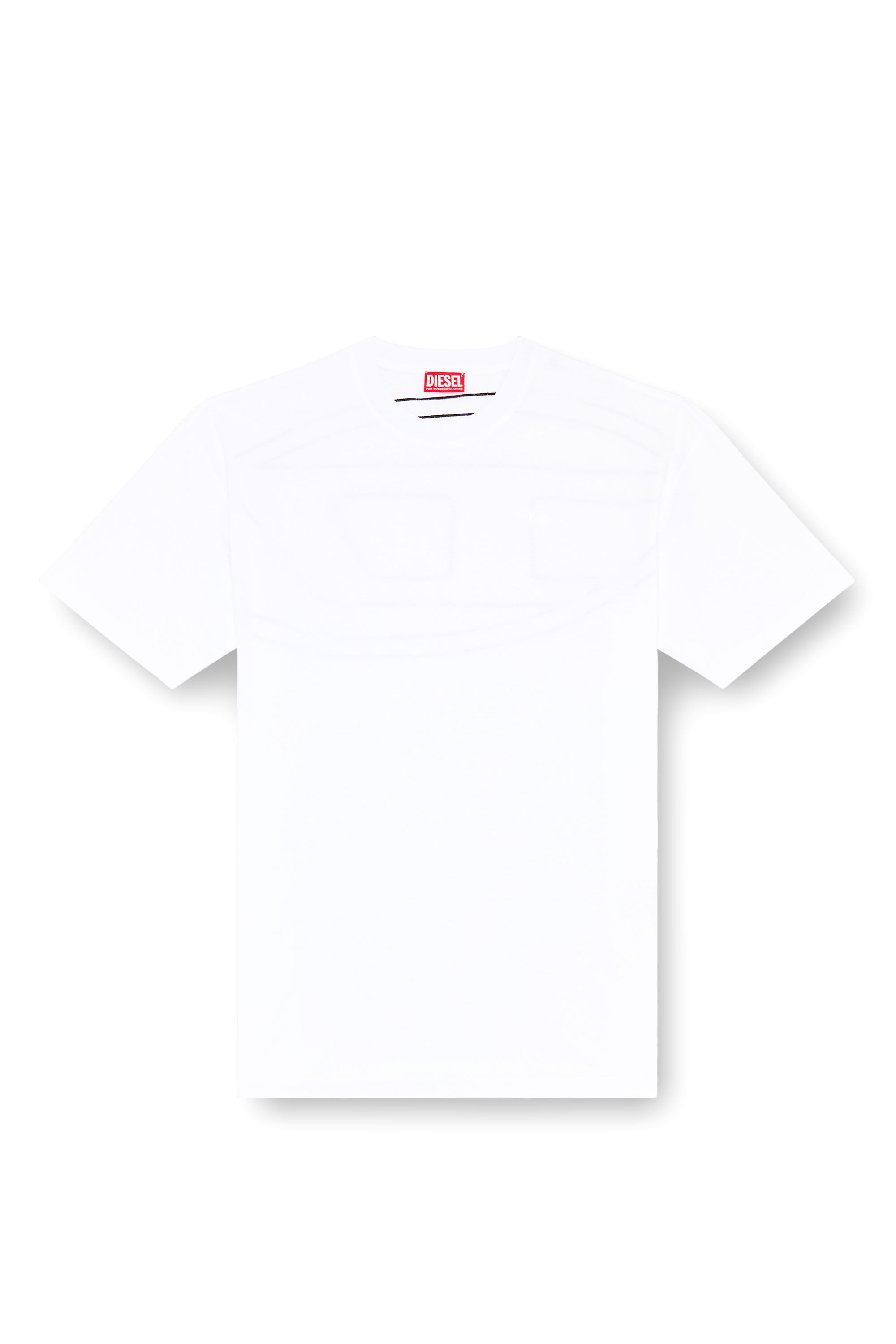 Men's oversized T-shirt with maxi oval D embroidery | Diesel