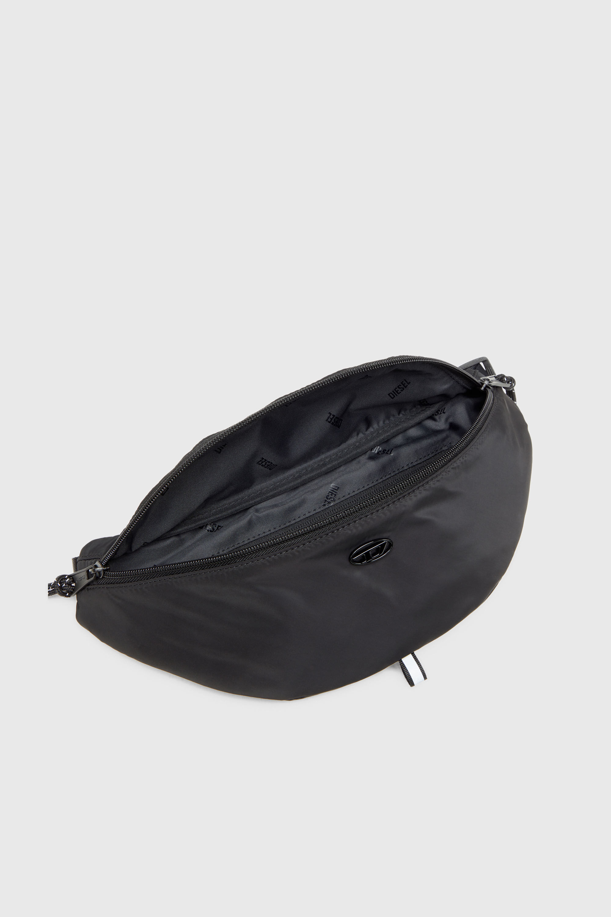 Men's D-Pack-Belt bag in satin-touch fabric | Black | Diesel TR