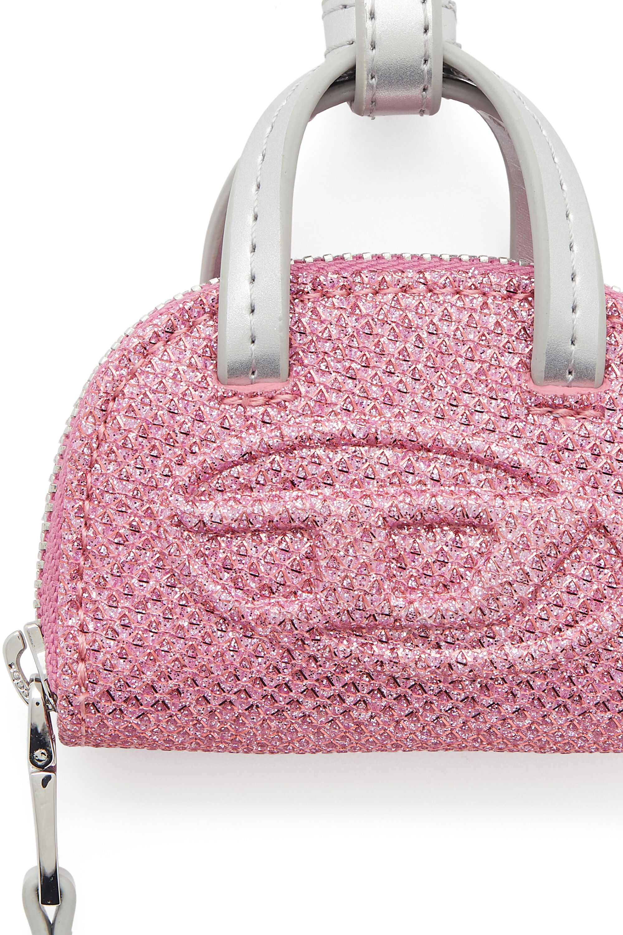 Diesel - 1DR DOME CHARMS, Woman's 1DR Dome - Charm in Lurex fabric in Pink - 3